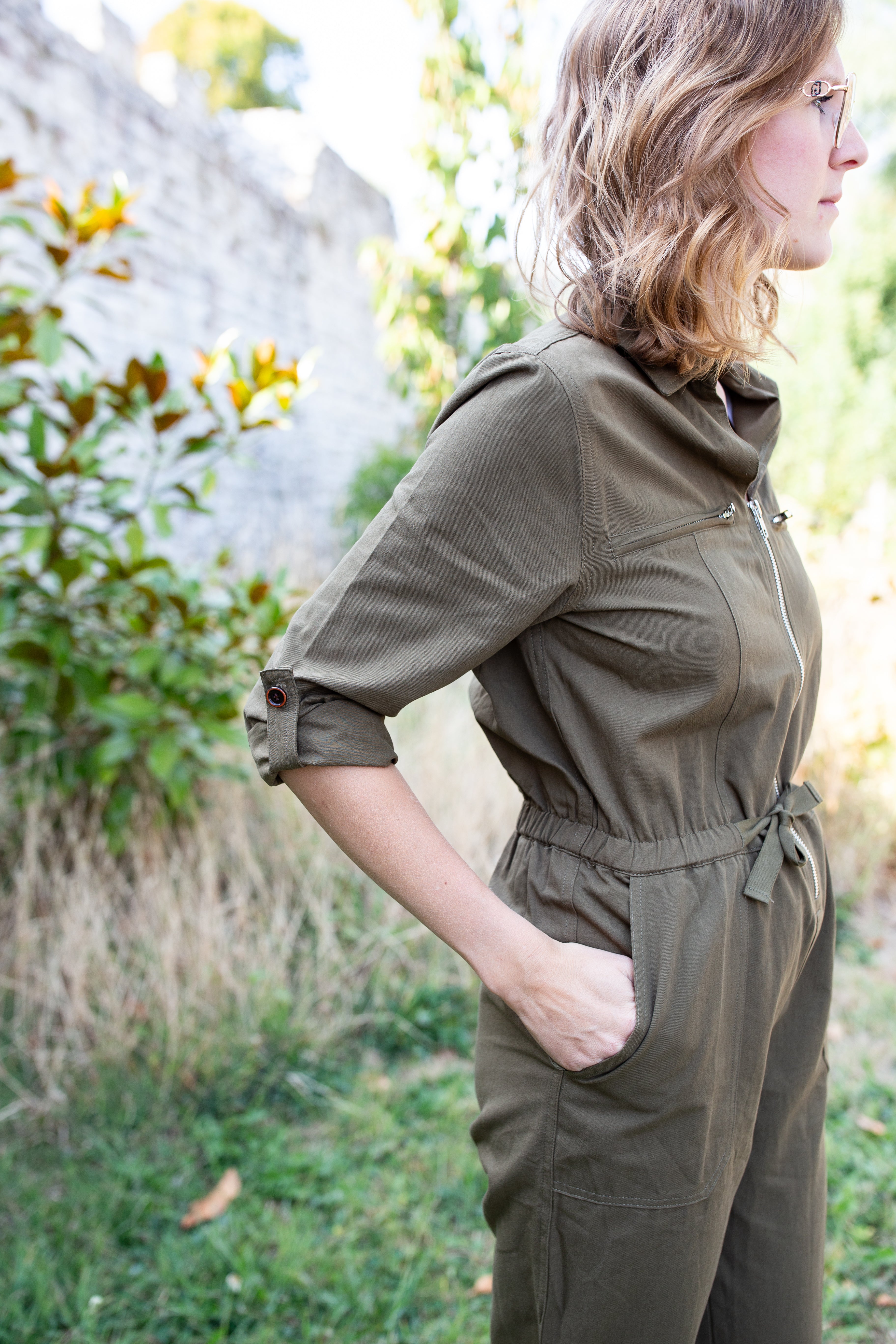 JULIETTE Kaki _ Combinaison pantalon