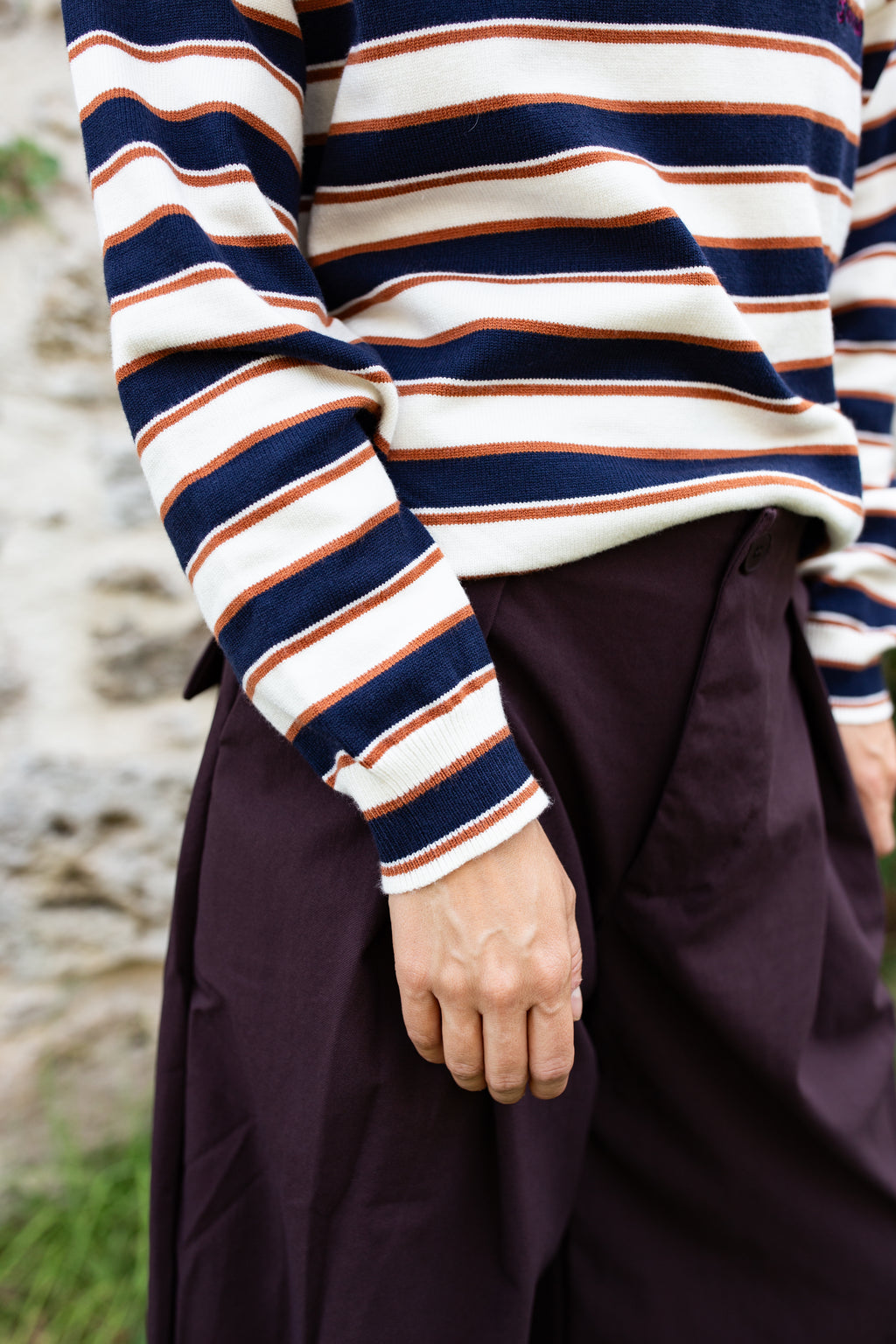 MADISON BORDEAUX _ Pull polo