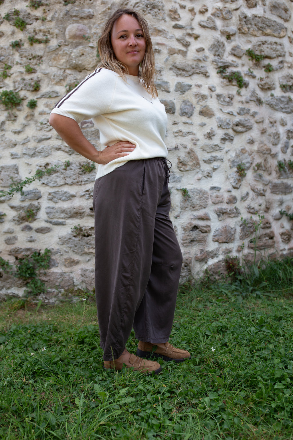 SIENNA CHOCOLAT _ Pantalon fluide