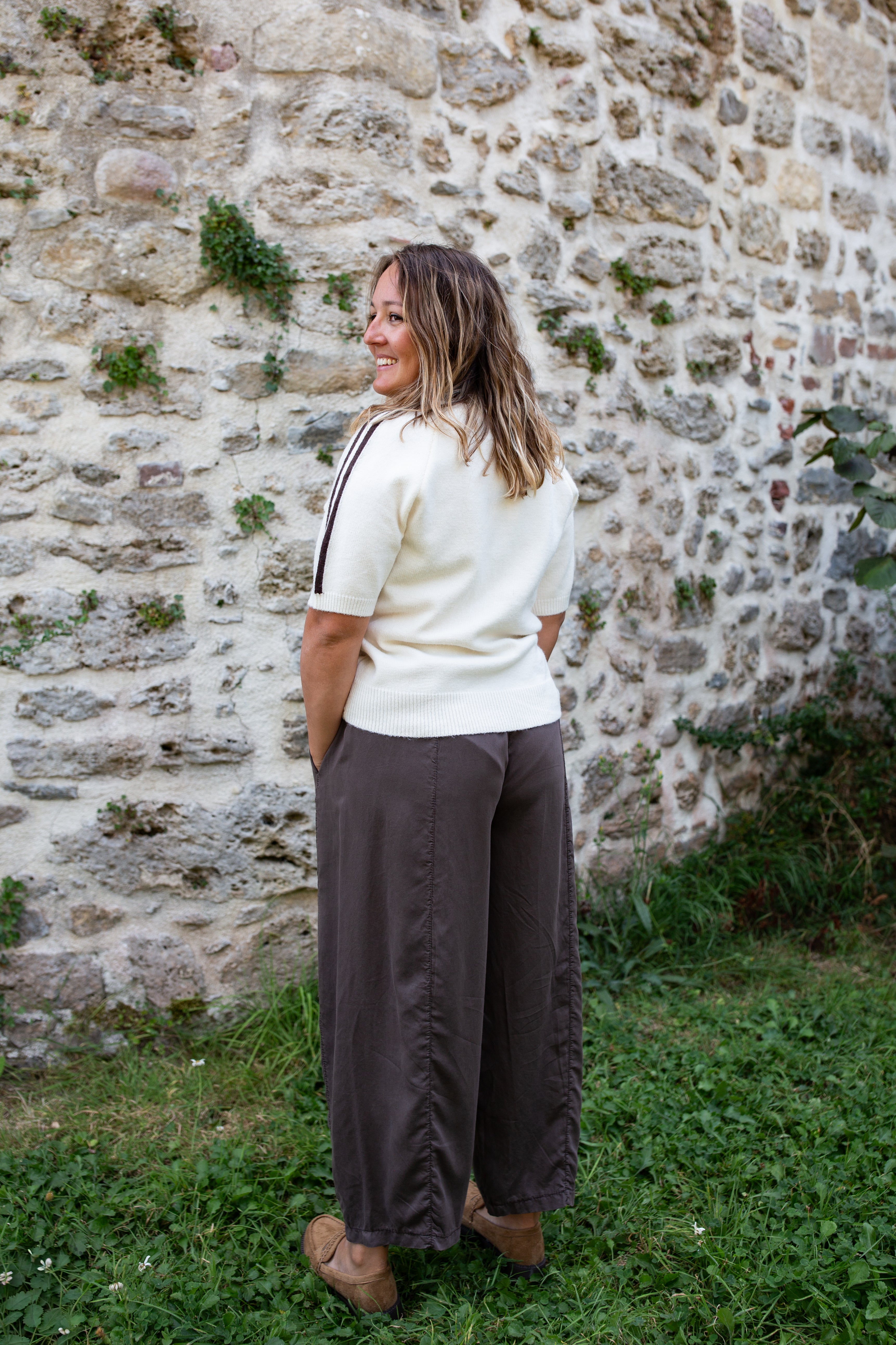 SIENNA CHOCOLAT _ Pantalon fluide