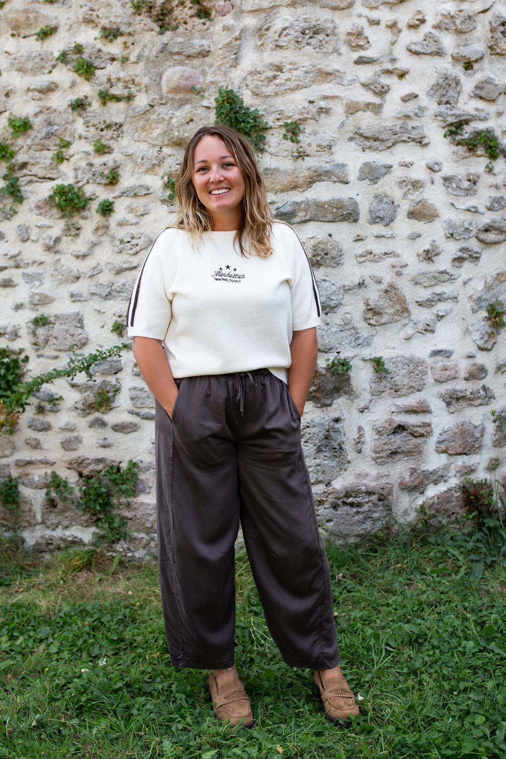 SIENNA CHOCOLAT _ Pantalon fluide