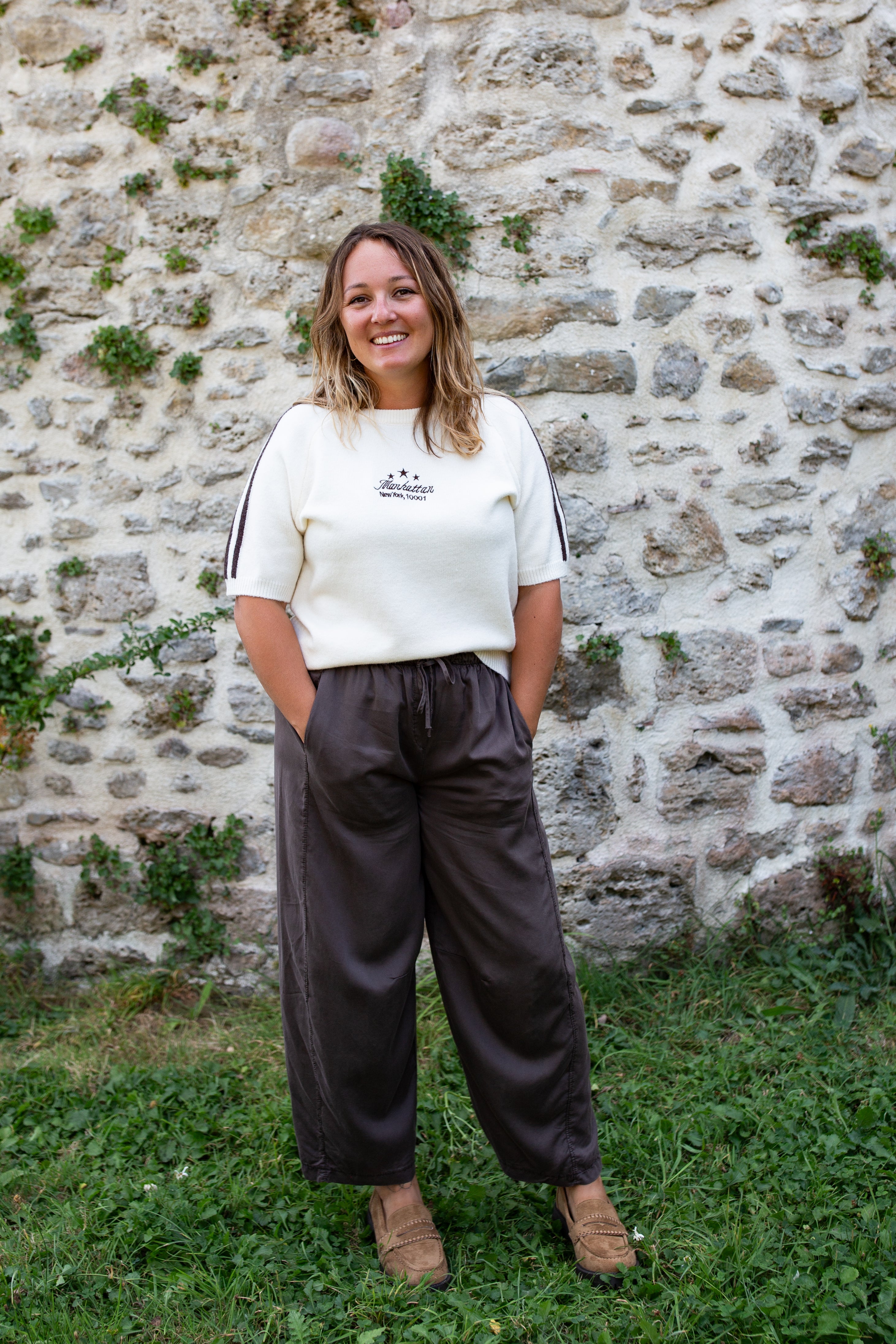 SIENNA CHOCOLAT _ Pantalon fluide