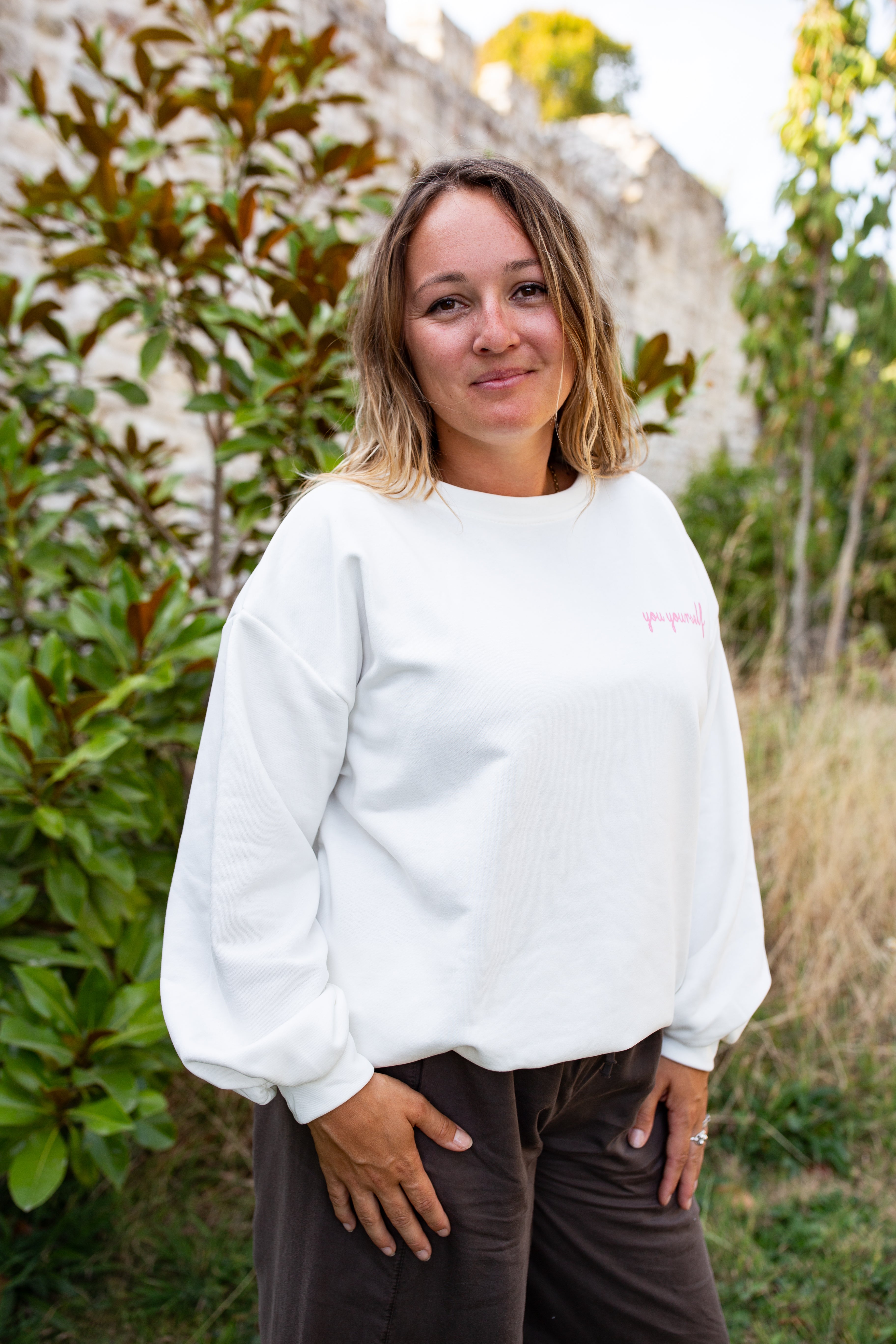 LOVE BLANC _ Sweat à motif