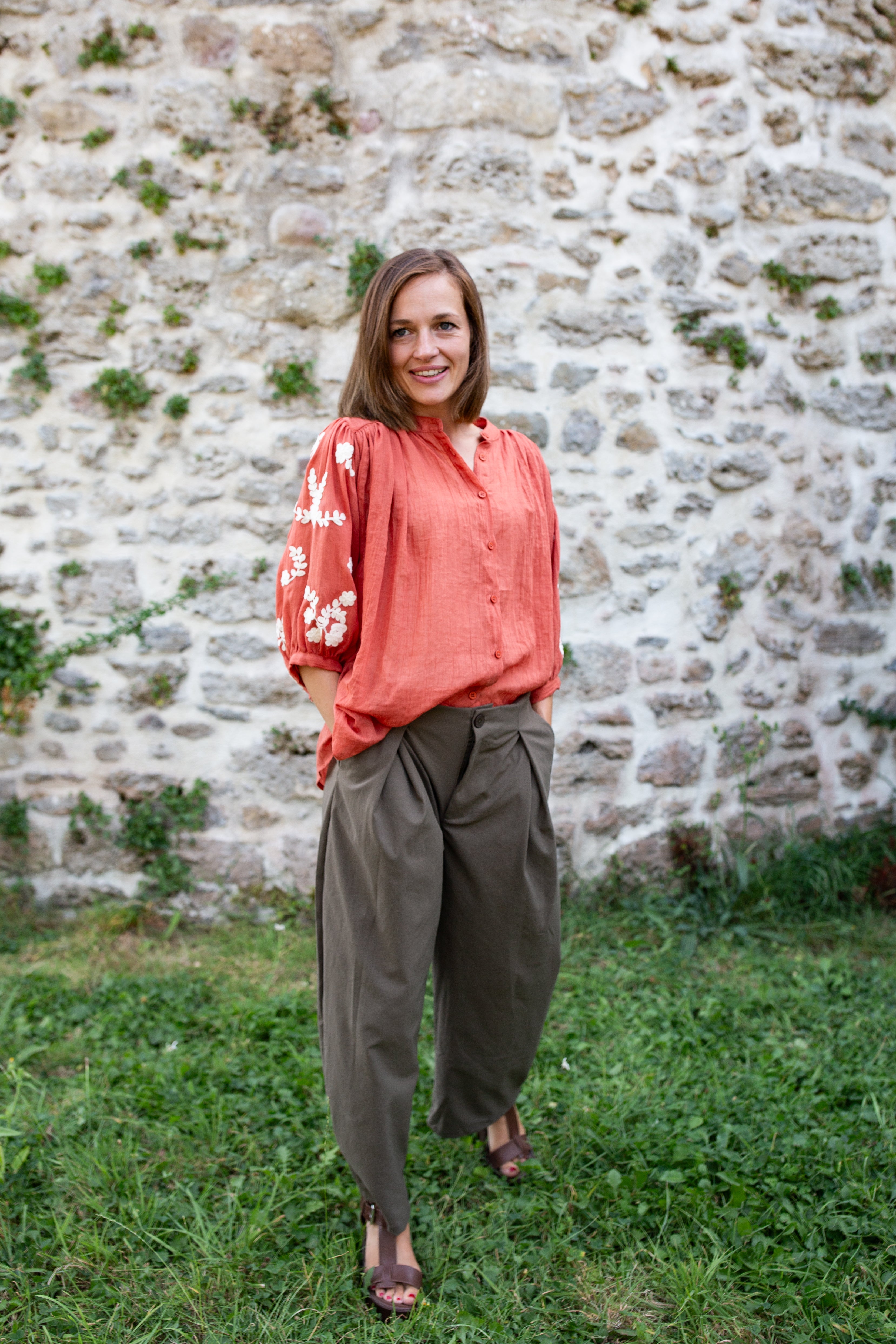 PARIS KAKI _ Pantalon à pinces