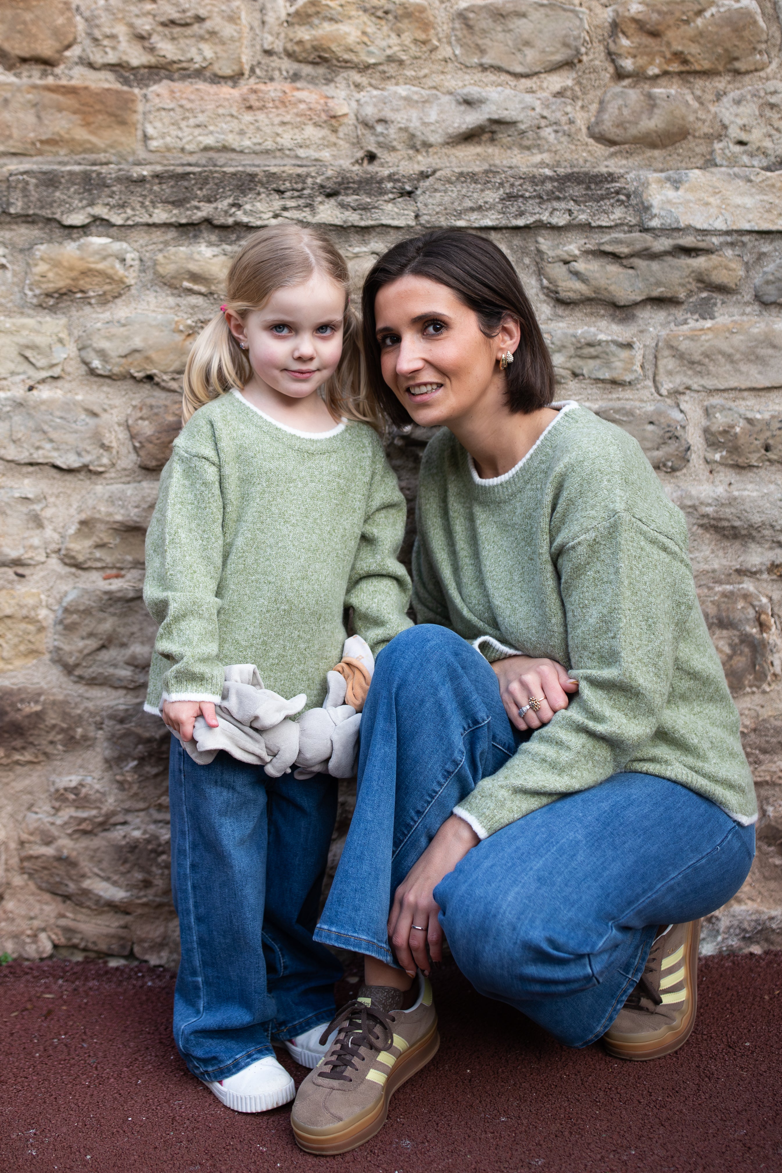 Pull Cœur Tissé Kaki