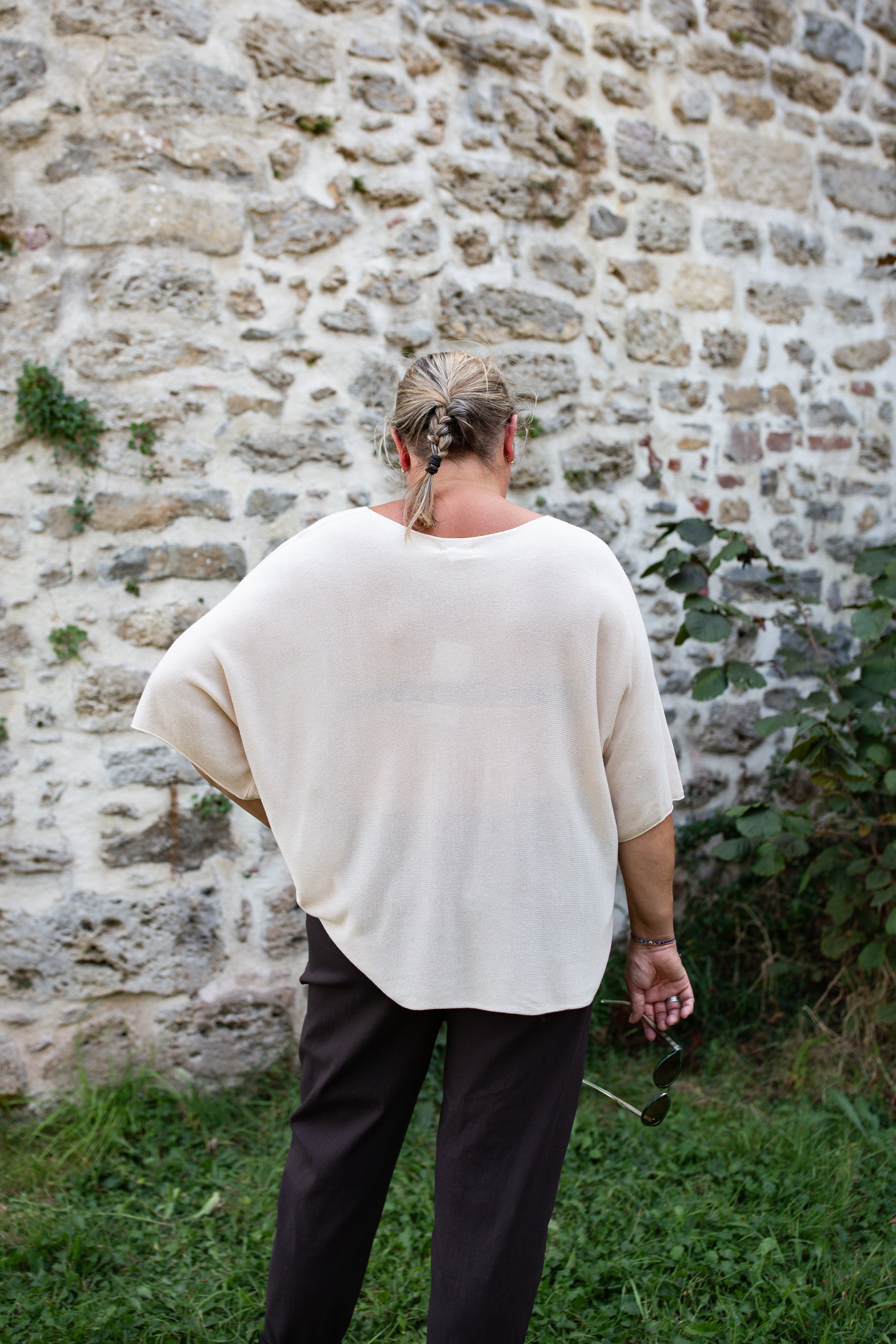 ÉPURE ÉCRU _ Pull manches courtes