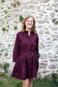 ROMANE BORDEAUX _ Robe chemise