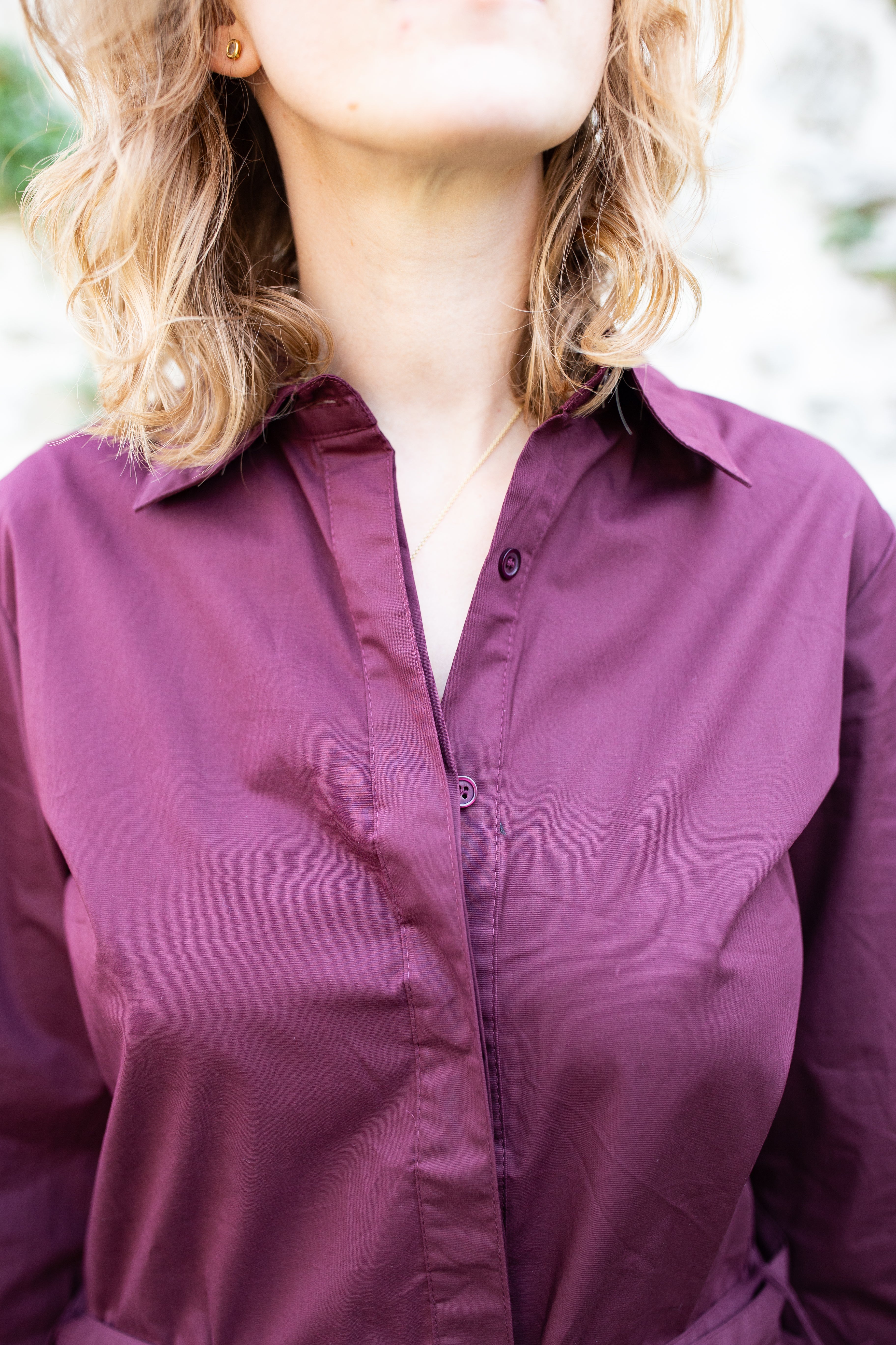ROMANE BORDEAUX _ Robe chemise