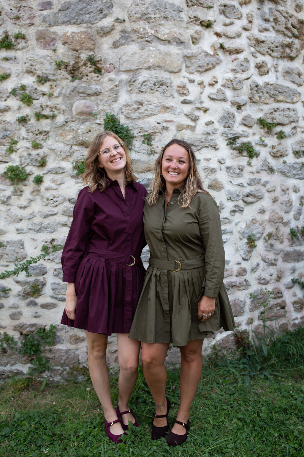 ROMANE KAKI _ Robe chemise