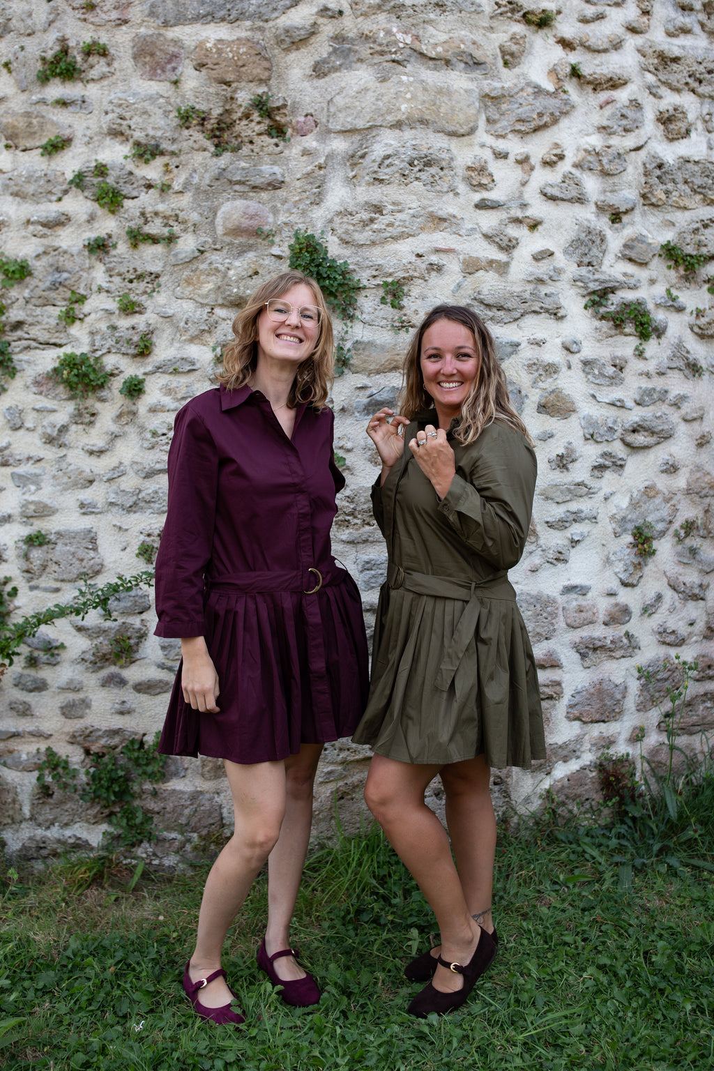 ROMANE BORDEAUX _ Robe chemise