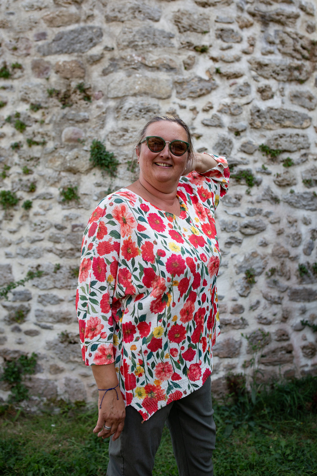 ROSIE FLEURI _ Pull à motifs