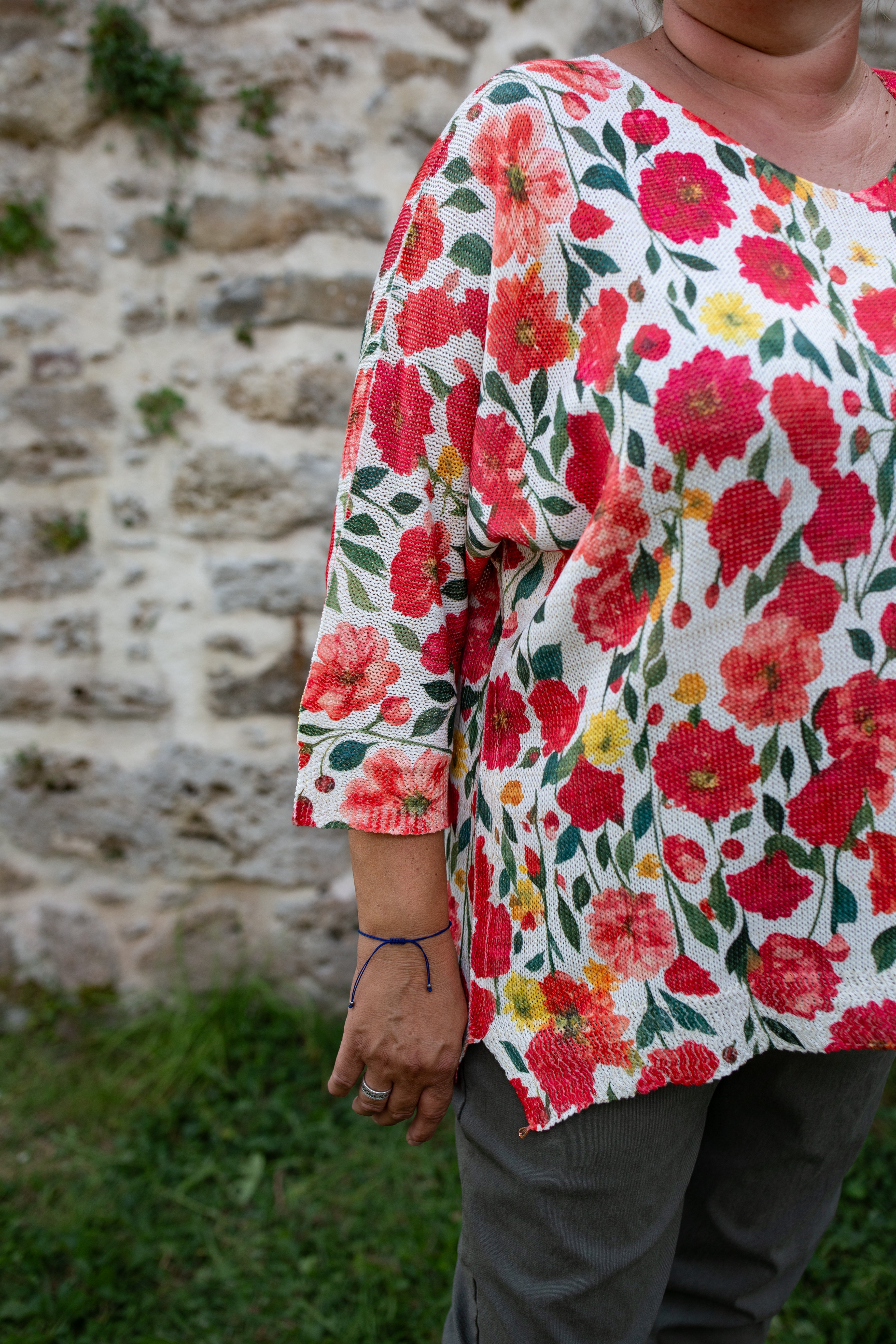 ROSIE FLEURI _ Pull à motifs