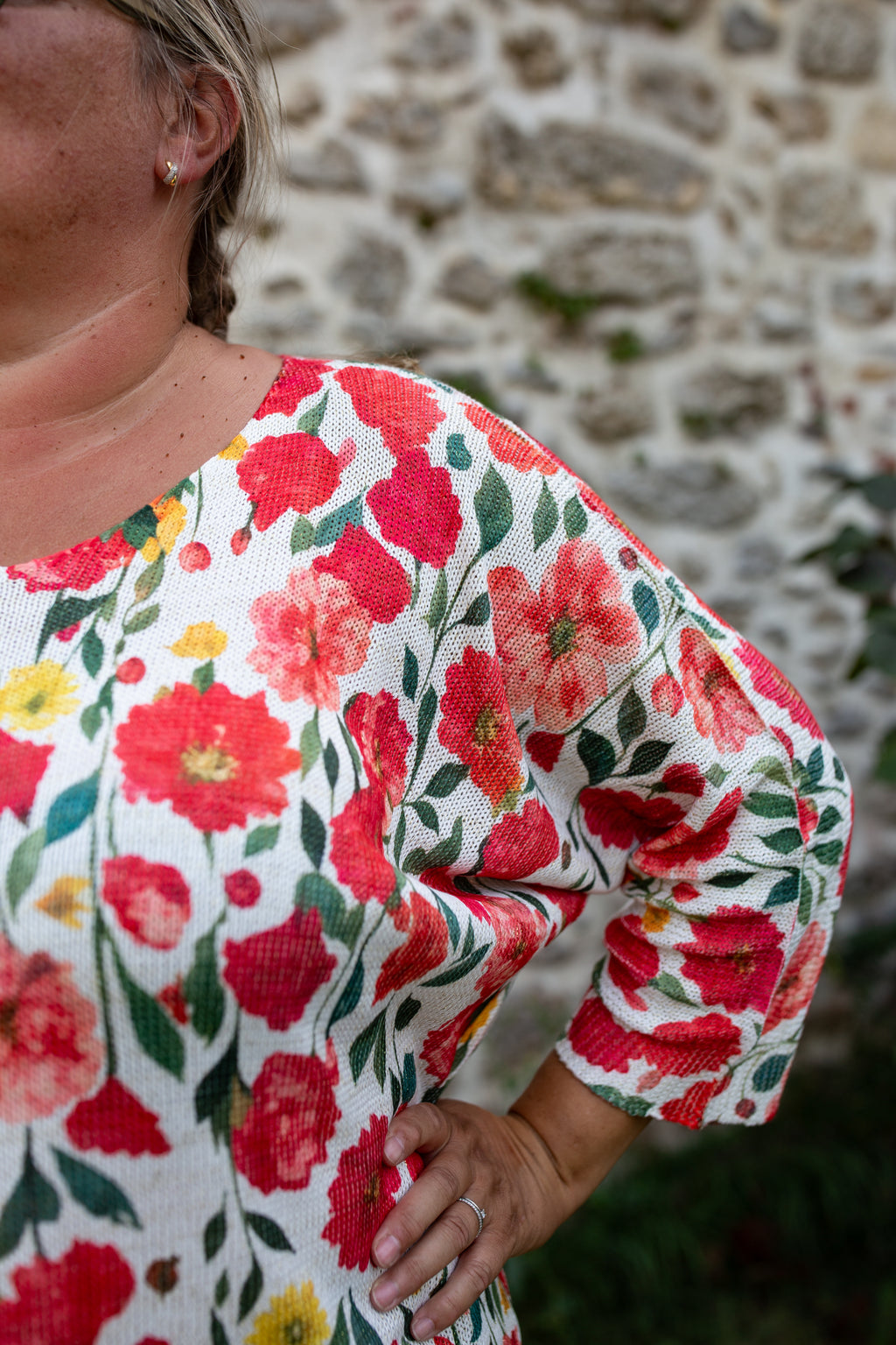 ROSIE FLEURI _ Pull à motifs