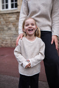 Pull Mini Cœur Tissé Beige