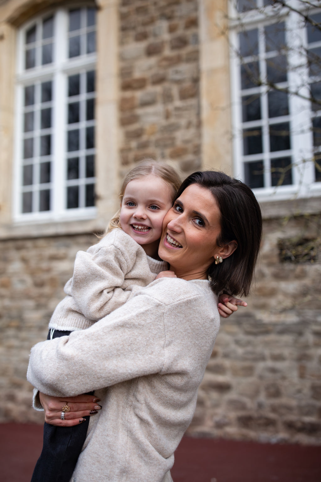 Pull Cœur Tissé Beige