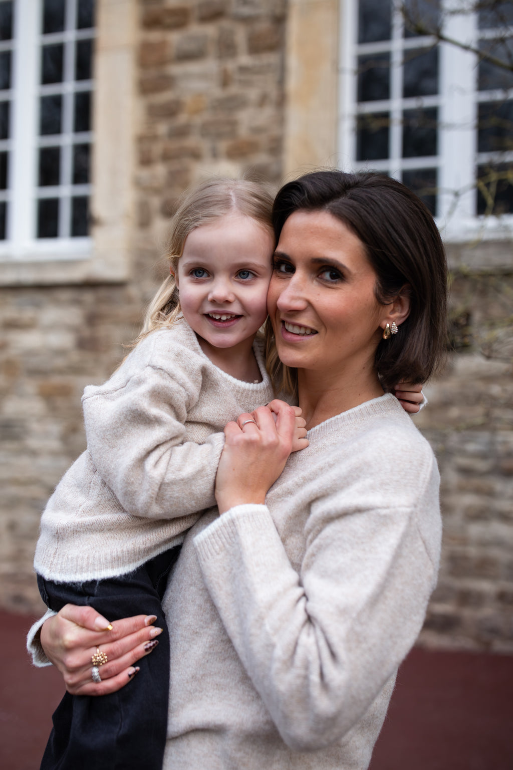 Pull Cœur Tissé Beige
