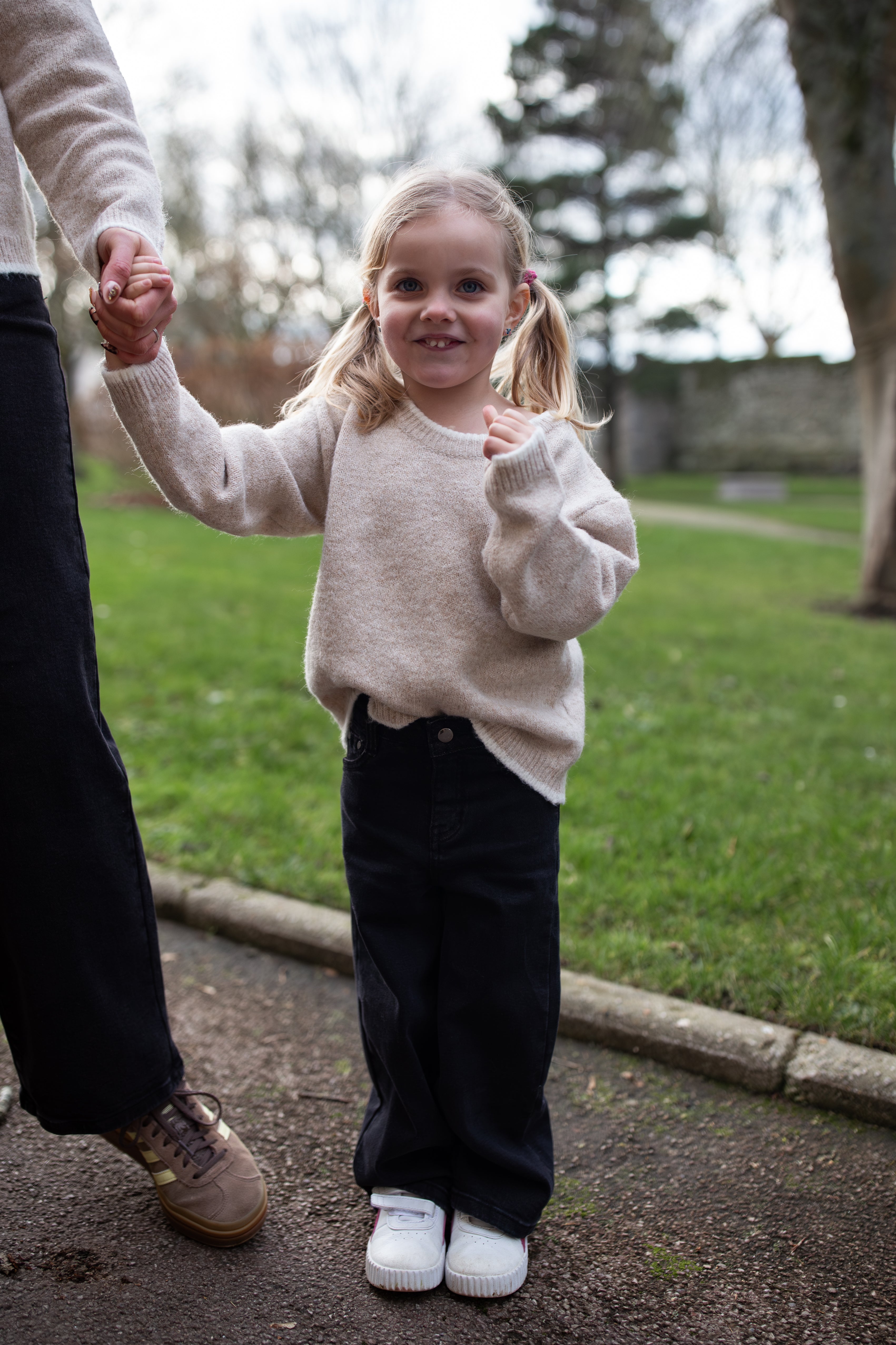 Pull Mini Cœur Tissé Beige