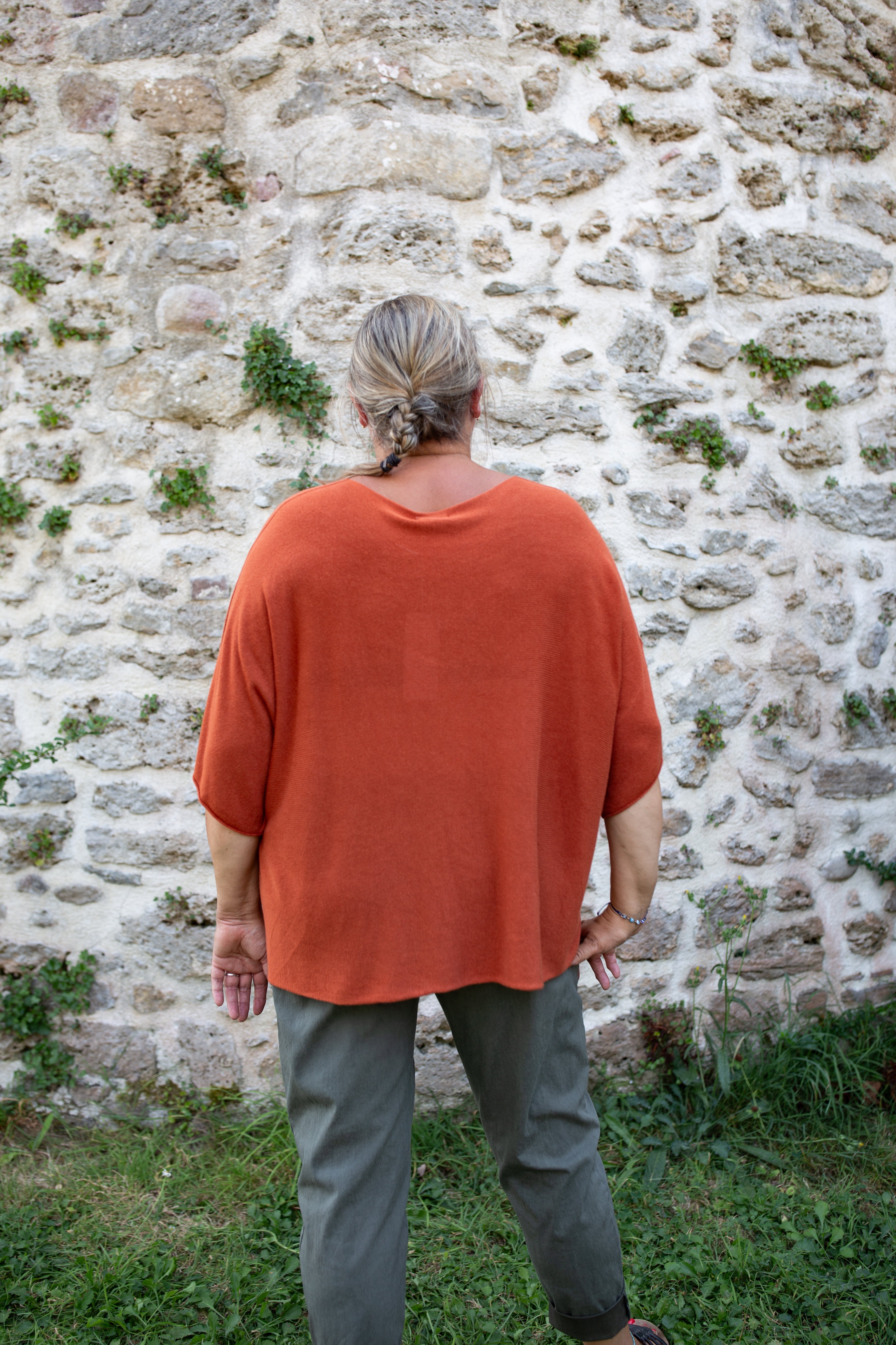 ÉPURE BRIQUE _ Pull manches courtes