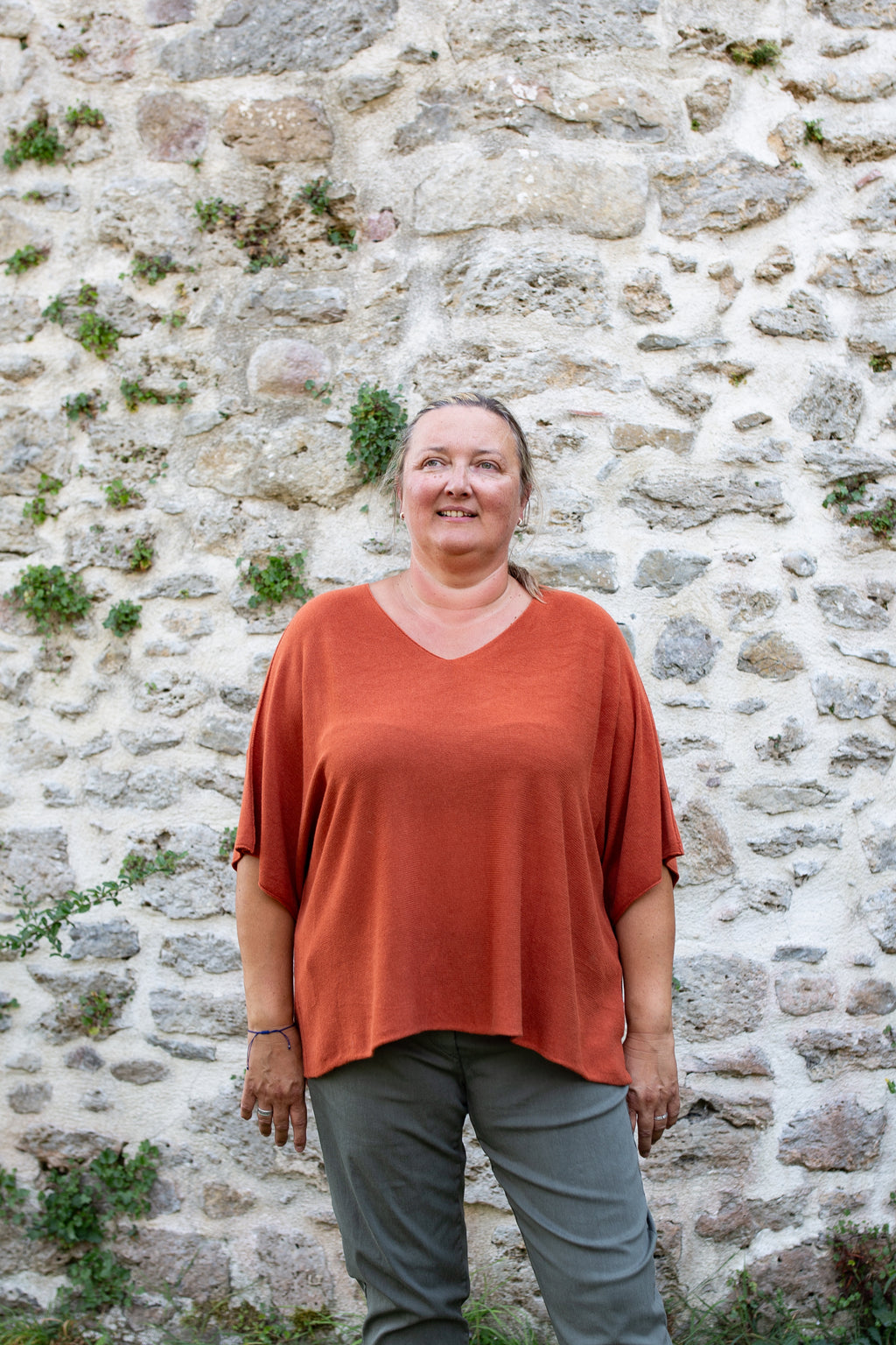 ÉPURE BRIQUE _ Pull manches courtes