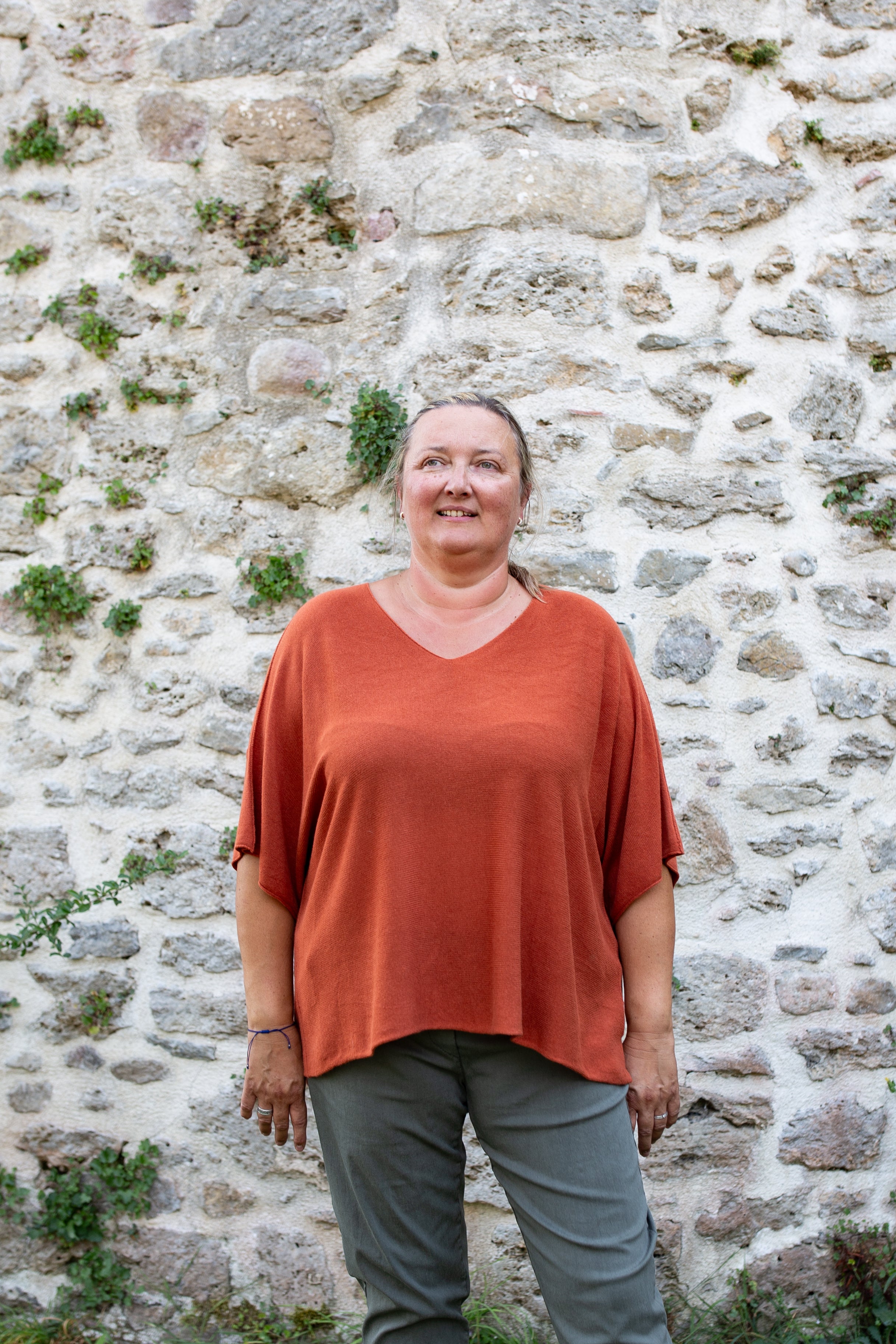 ÉPURE BRIQUE _ Pull manches courtes