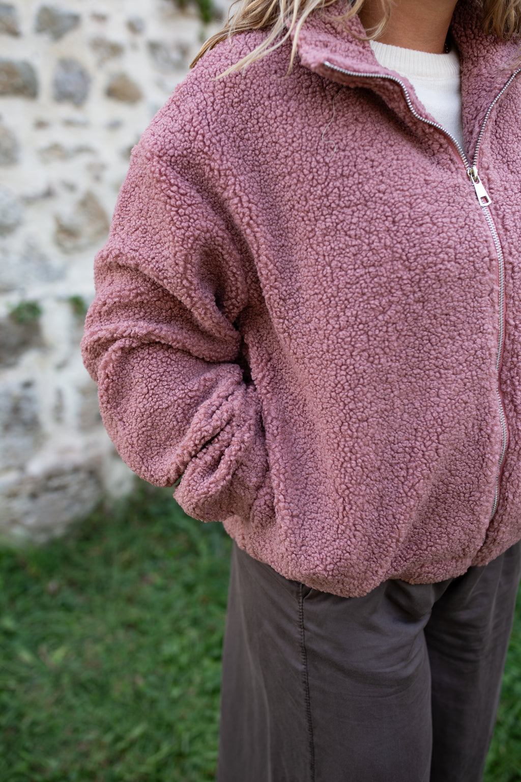 DOUCE ROSE _ Veste polaire