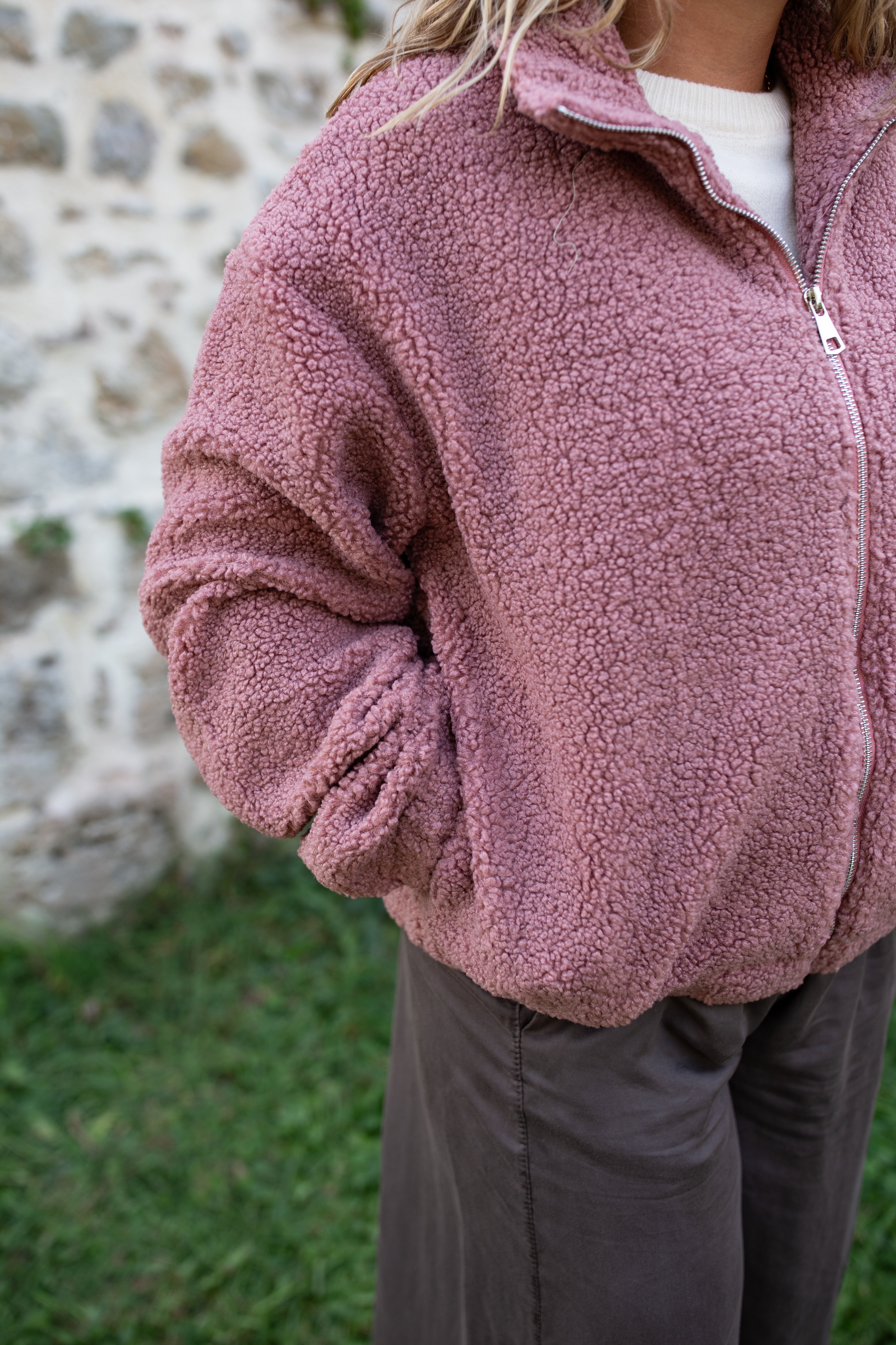 DOUCE ROSE _ Veste polaire
