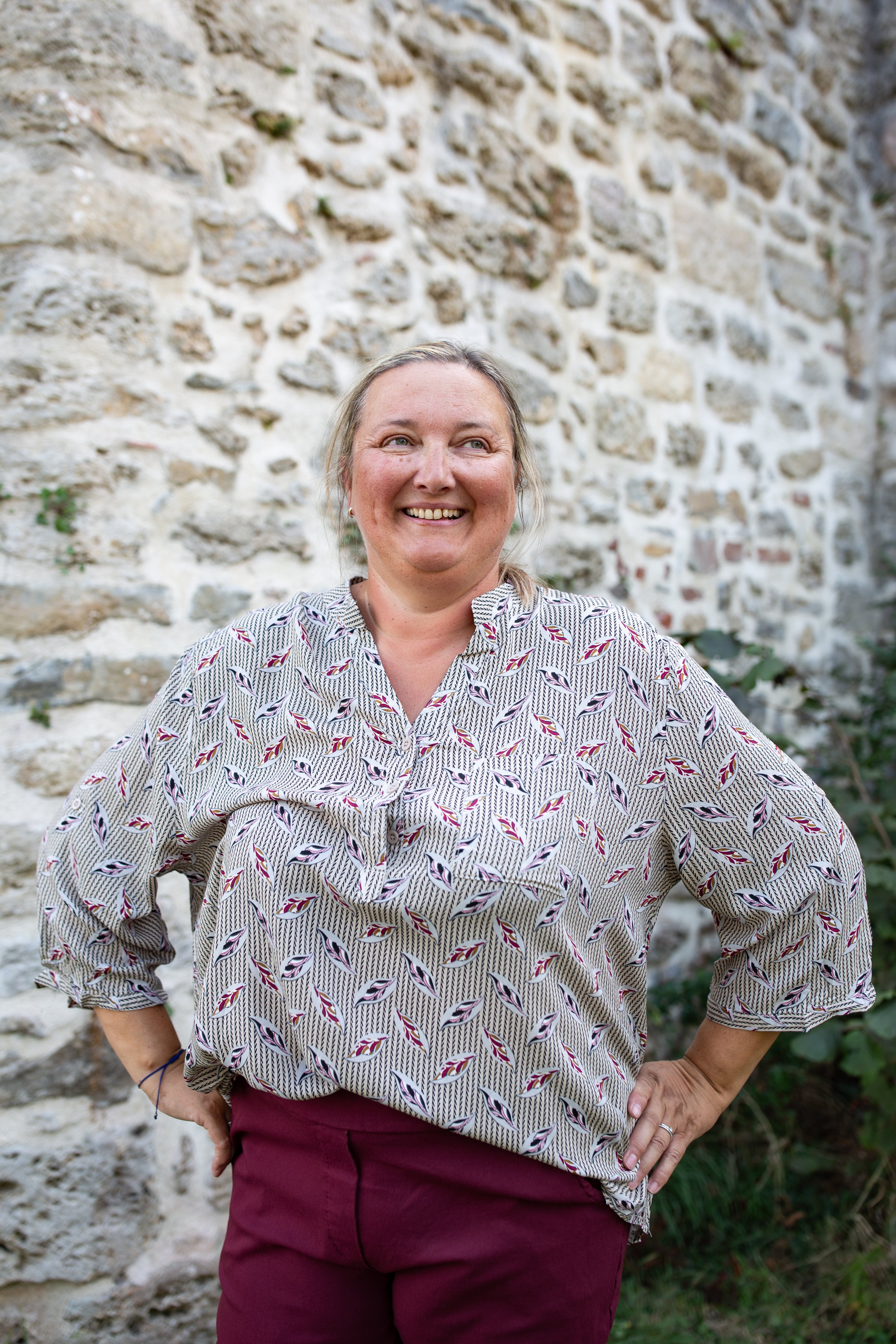 CÉLESTE BEIGE _ Blouse imprimée