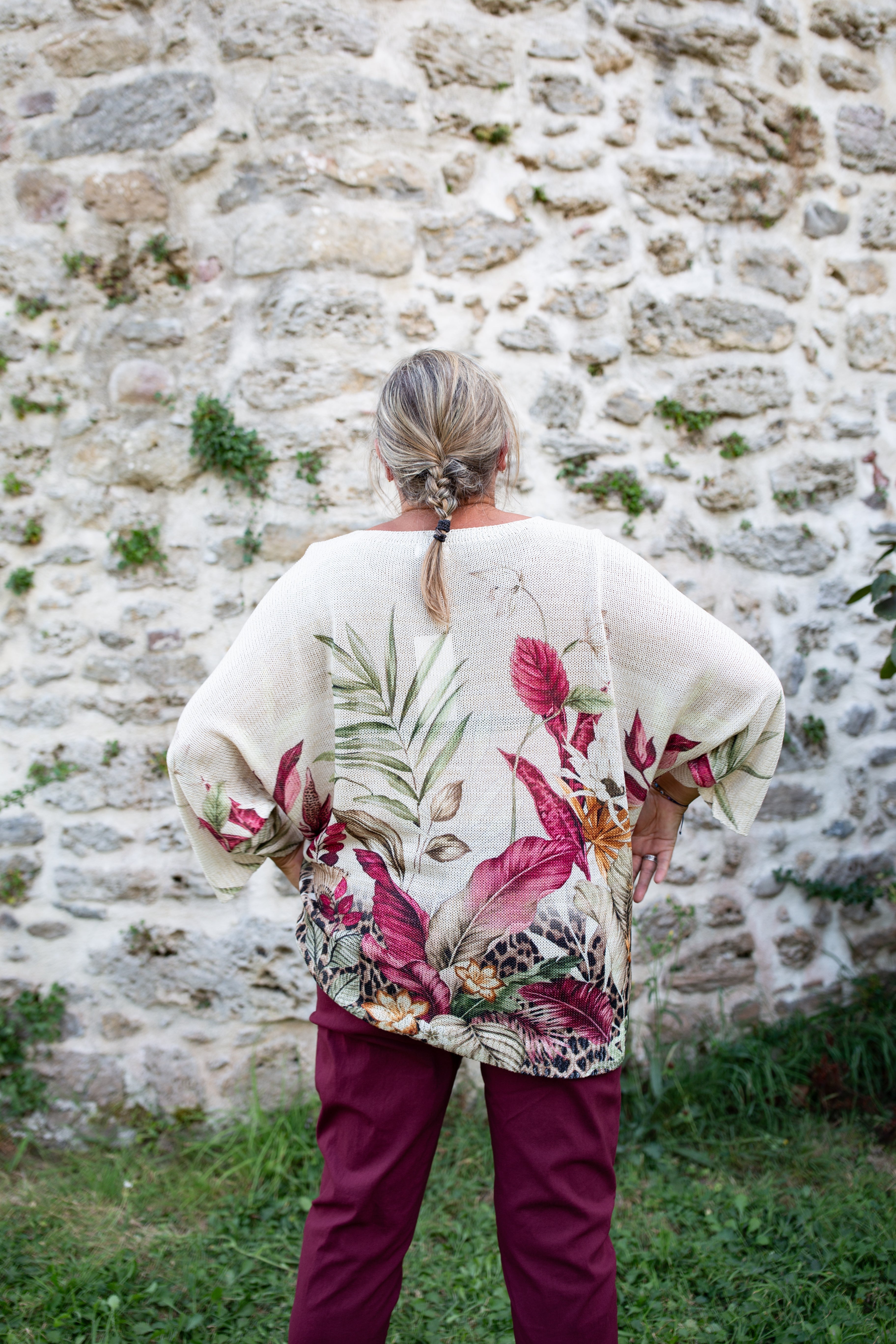 LOUISON BEIGE _ Pull à motifs