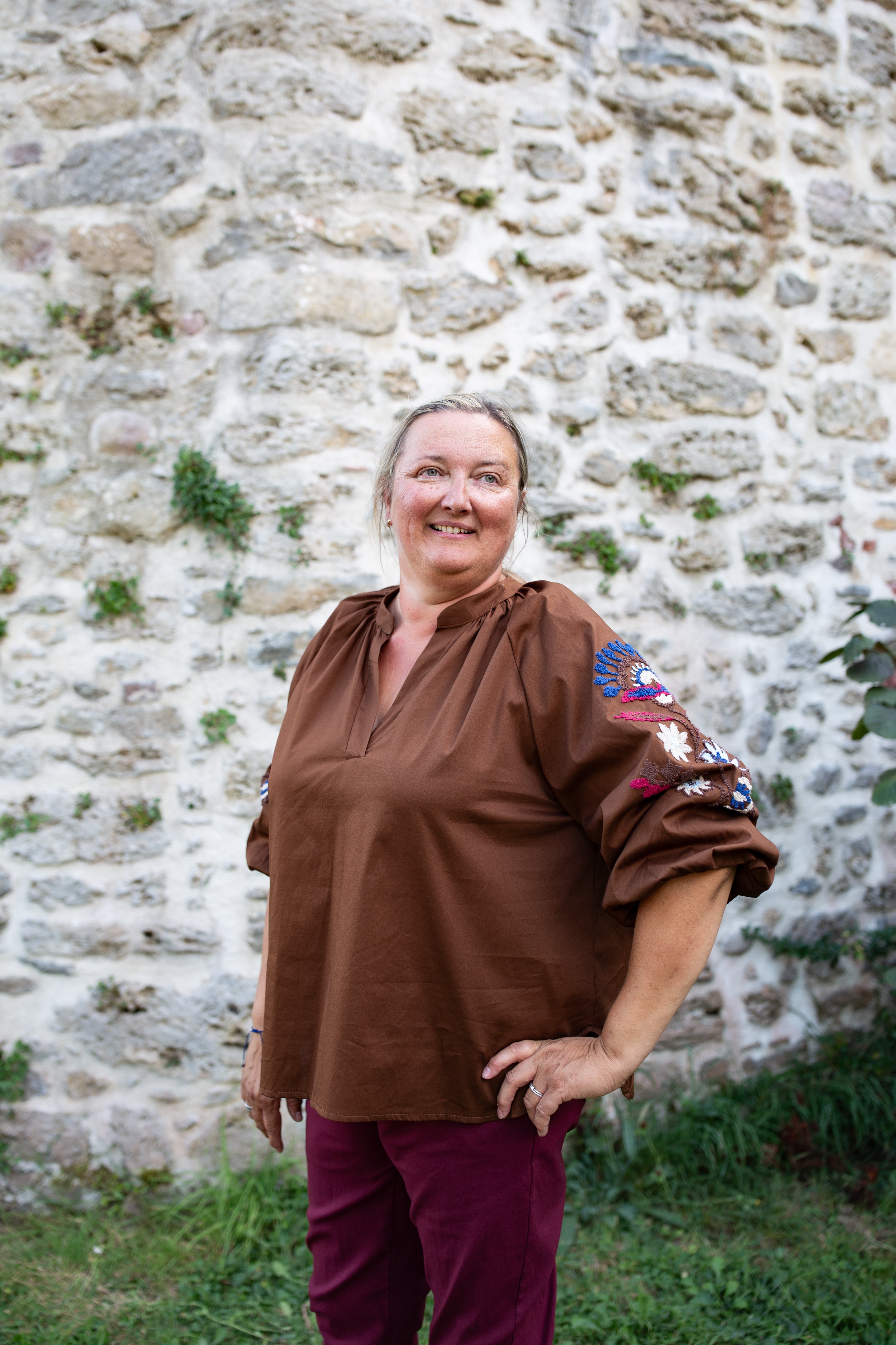 BIANCA CHOCOLAT _ Blouse brodée