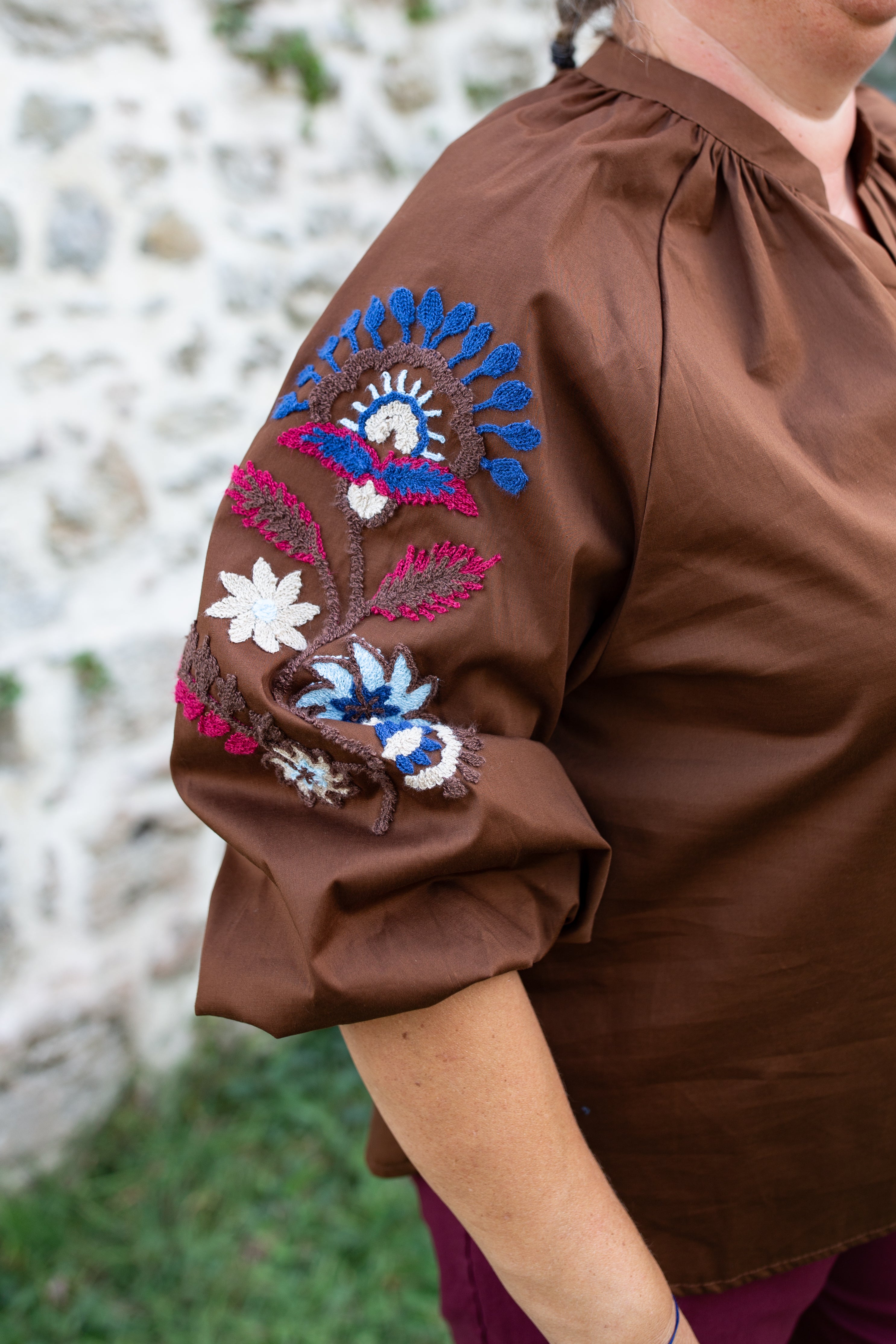 BIANCA CHOCOLAT _ Blouse brodée