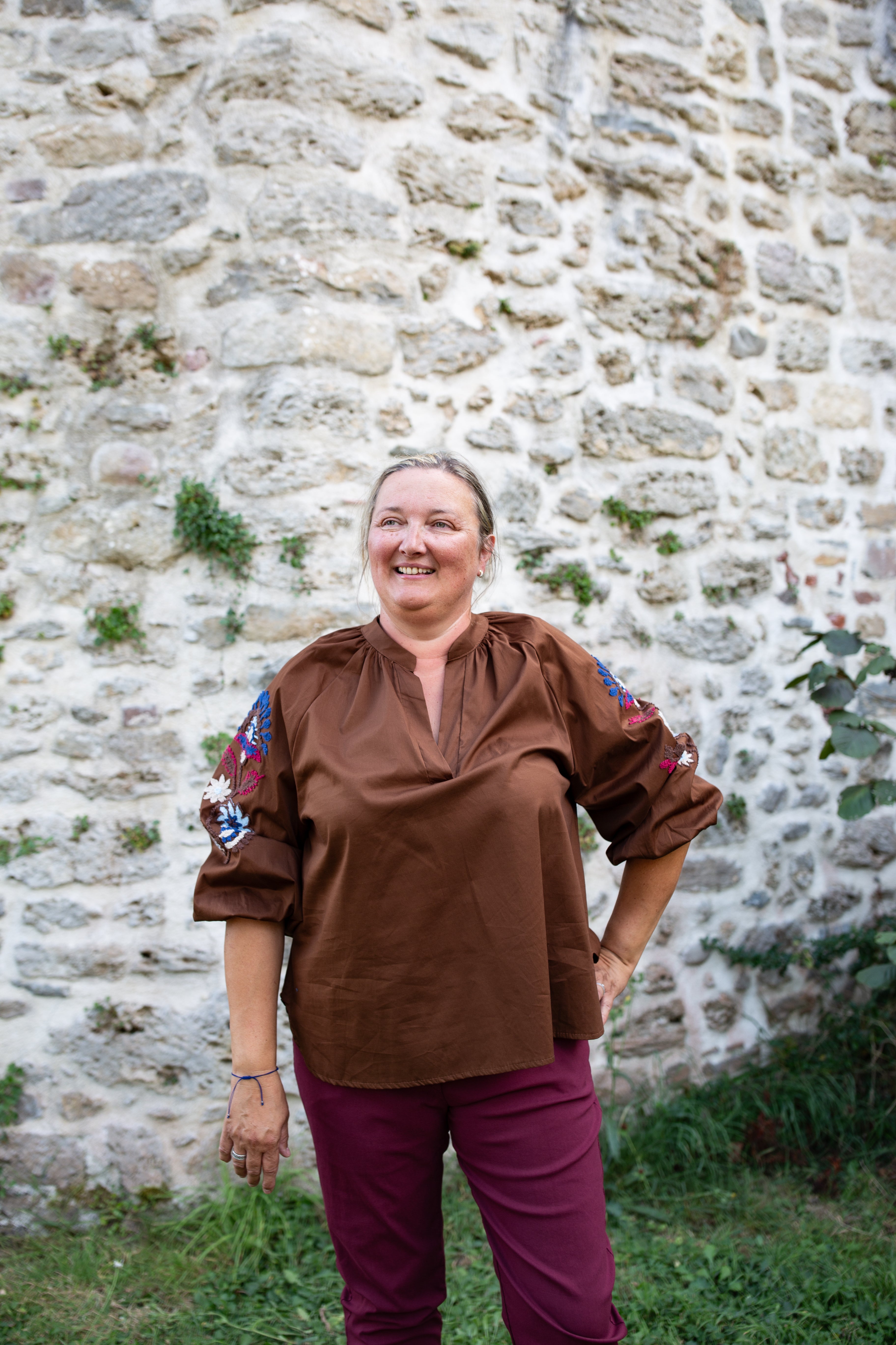 BIANCA CHOCOLAT _ Blouse brodée