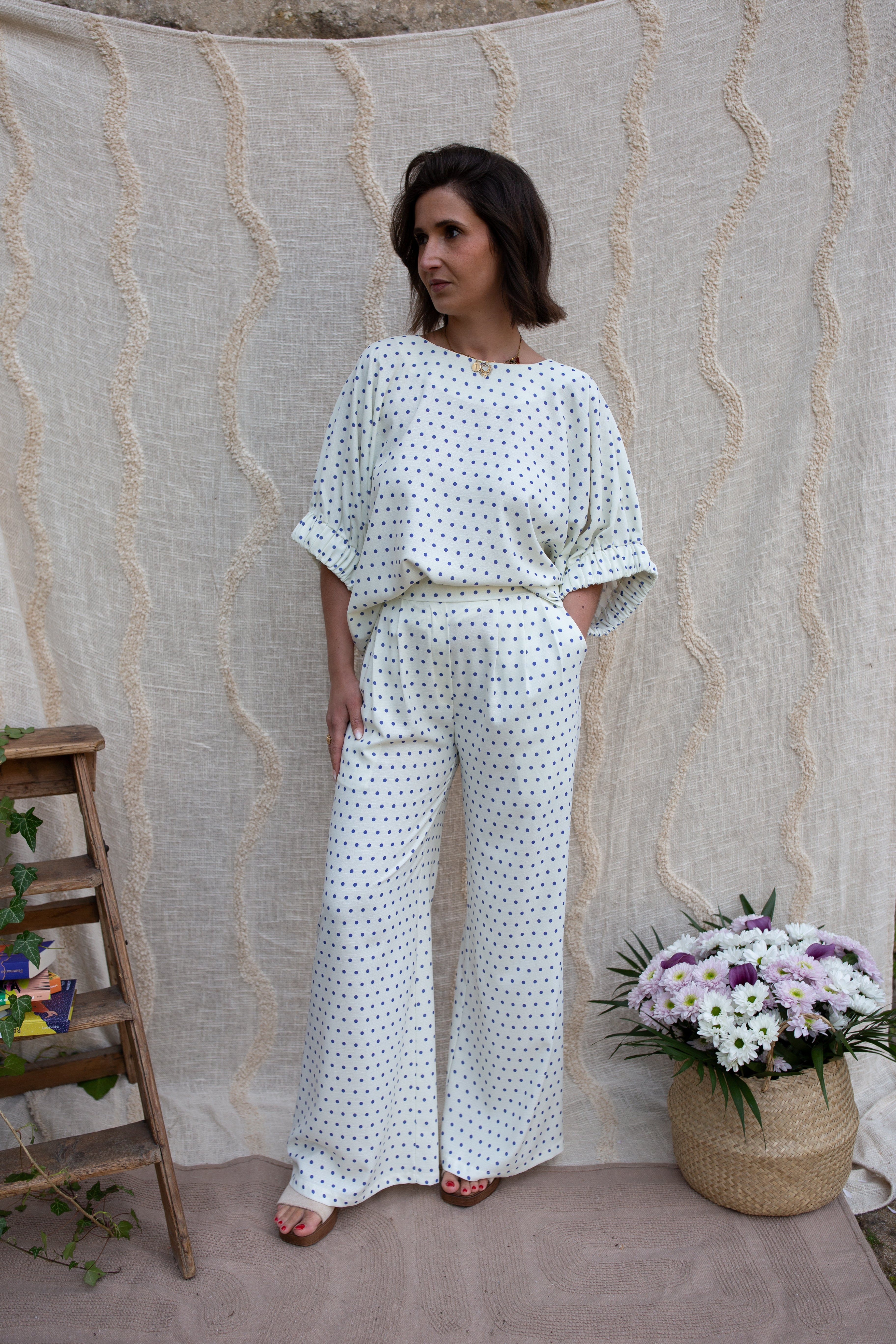 SABRINA _ Pantalon à pois