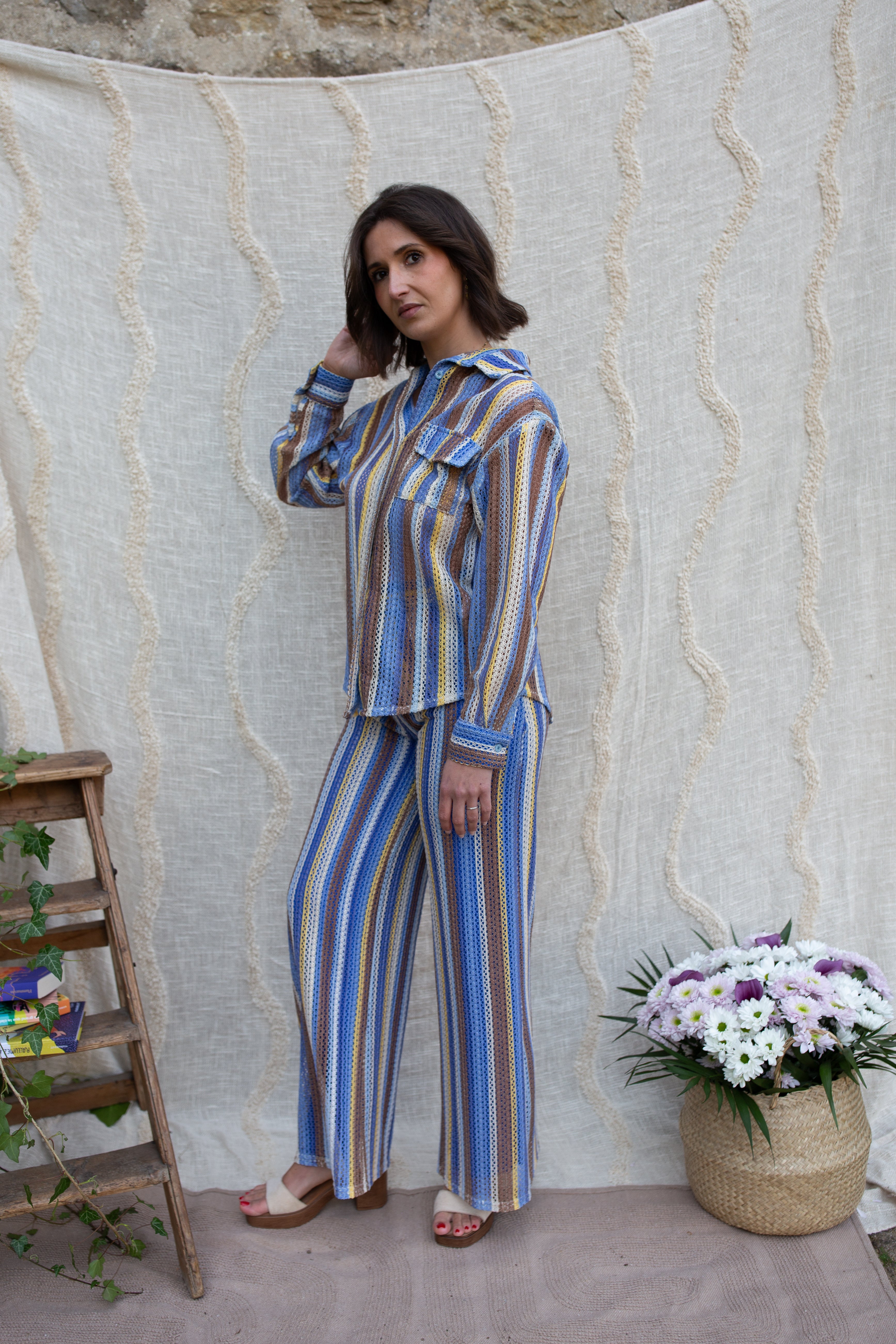 MADRID _ Pantalon Filet Bleu