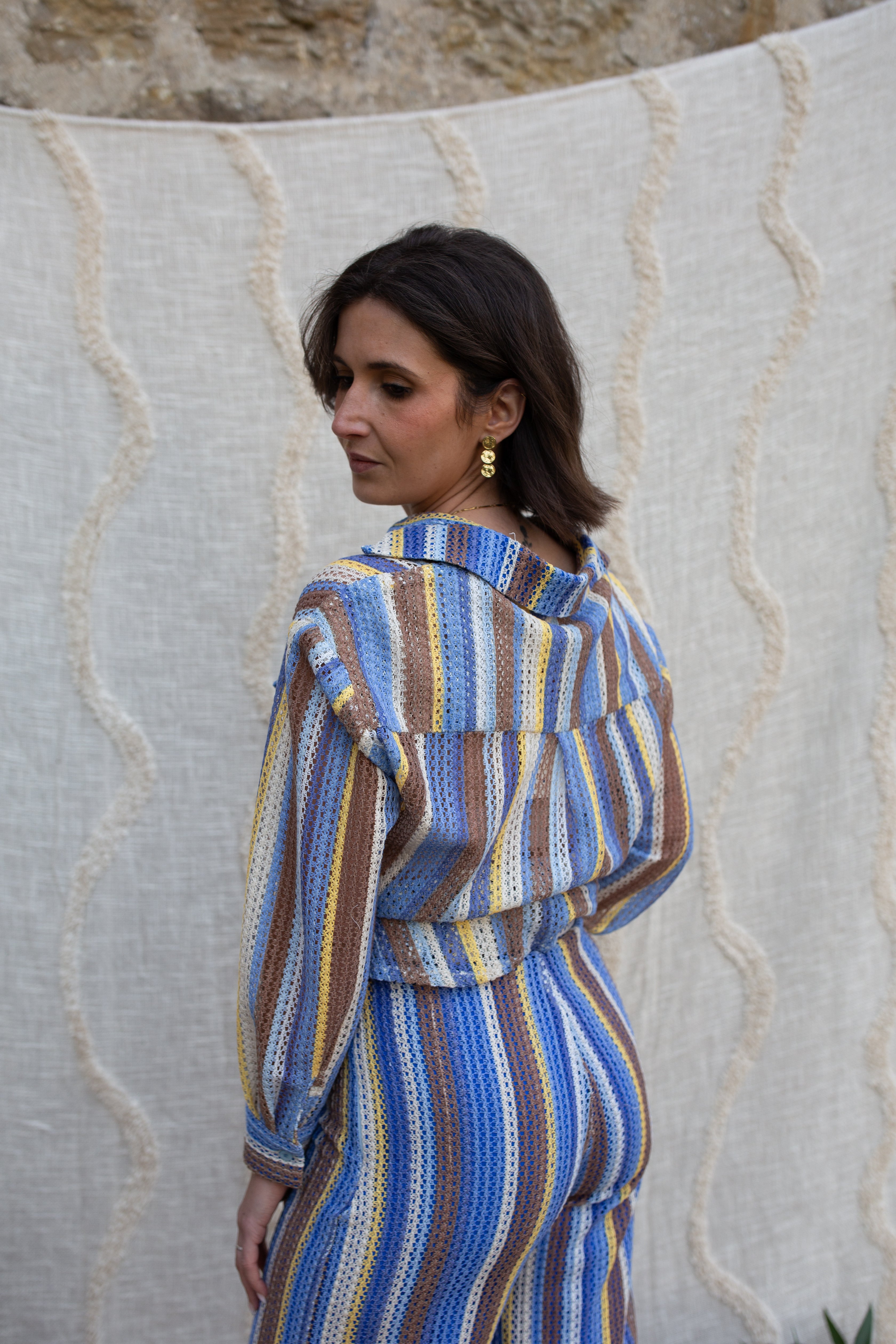 ALLIA _ Chemise Filet Bleue