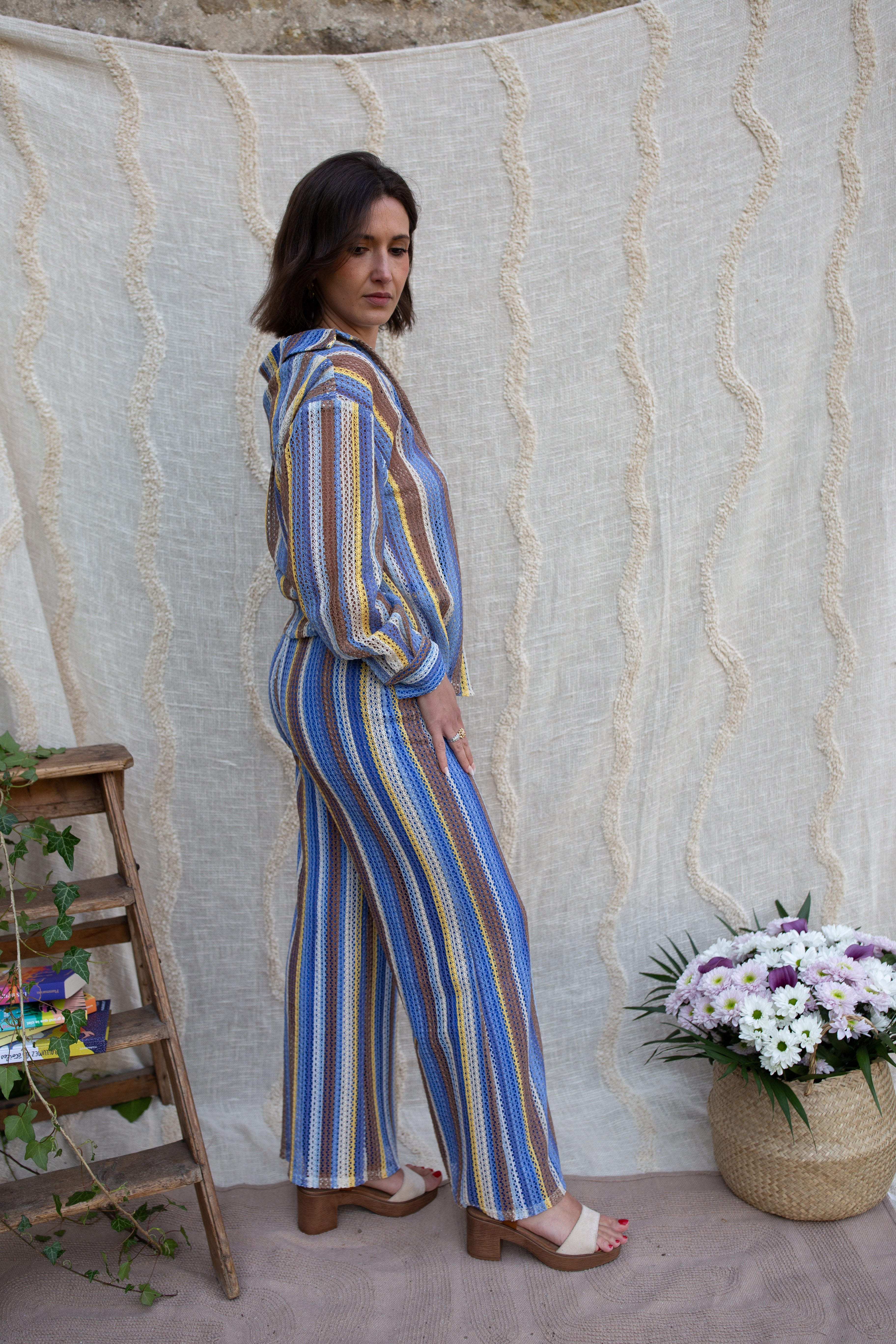 MADRID _ Pantalon Filet Bleu