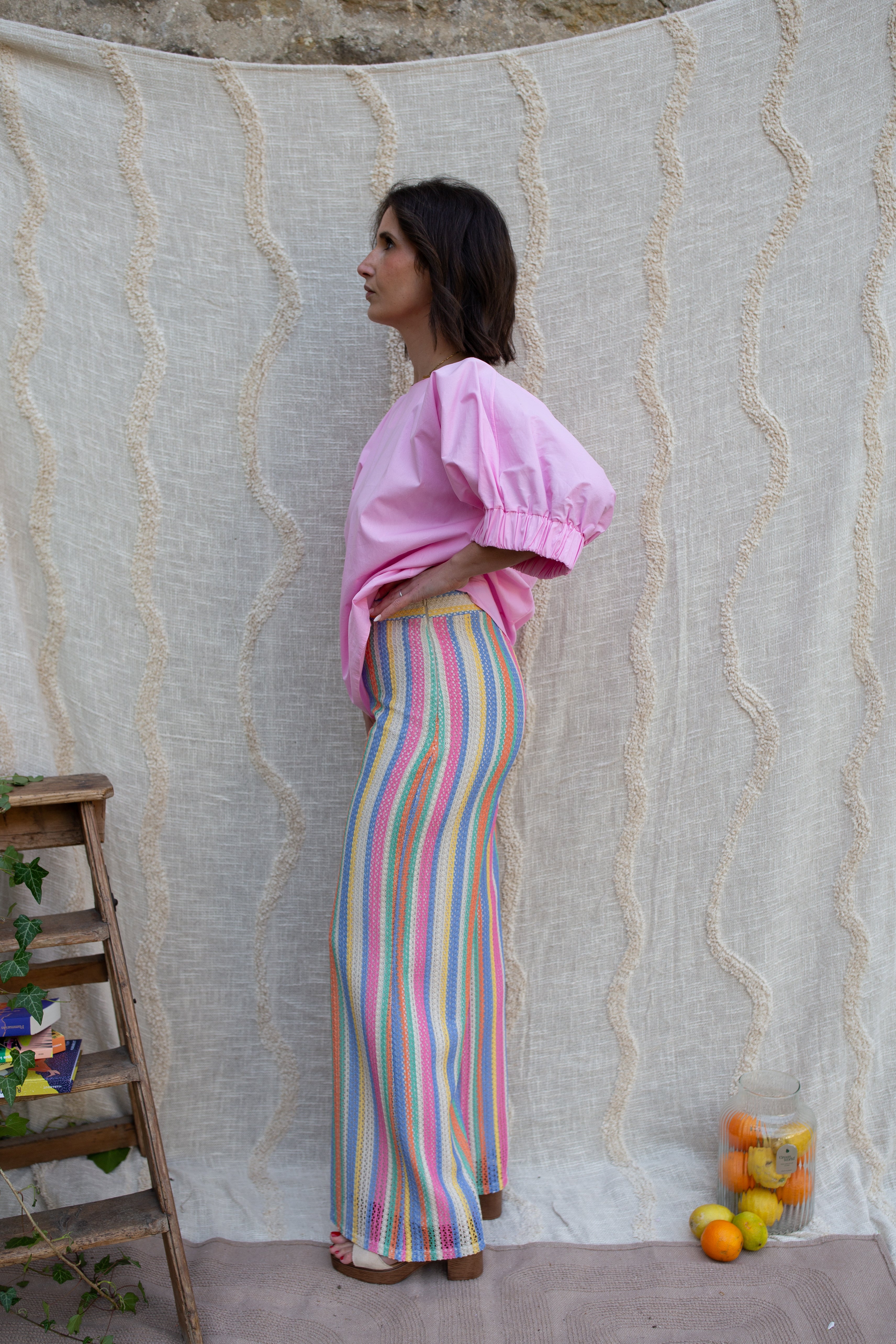 MADRID _ Pantalon Filet Rose