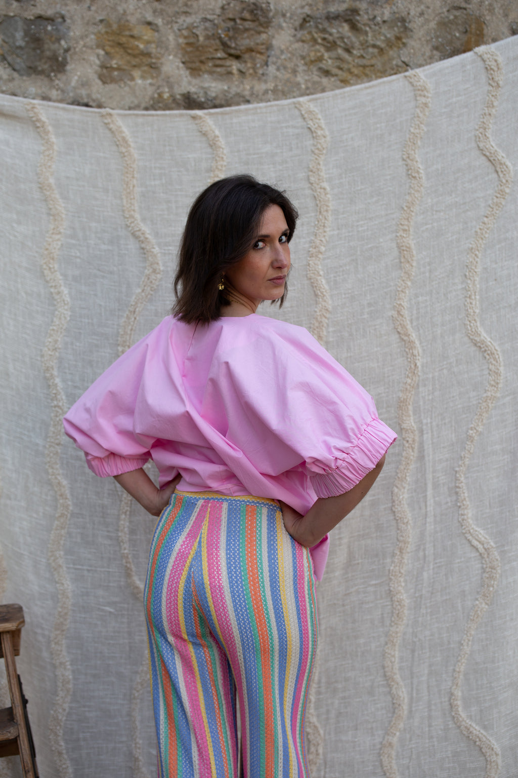 MADRID _ Pantalon Filet Rose