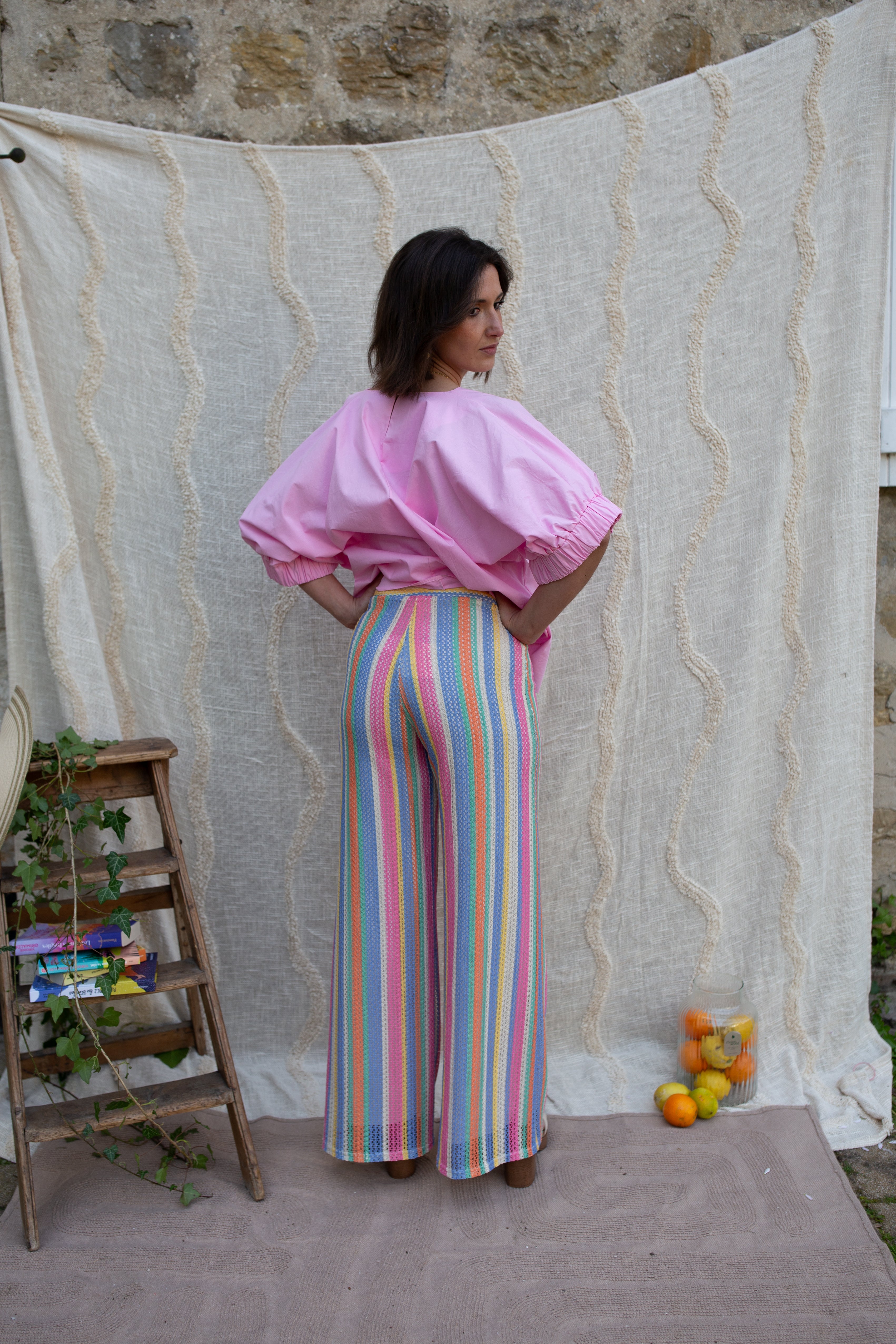 MADRID _ Pantalon Filet Rose