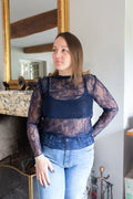 Blouse Flora Dentelle _ Marine