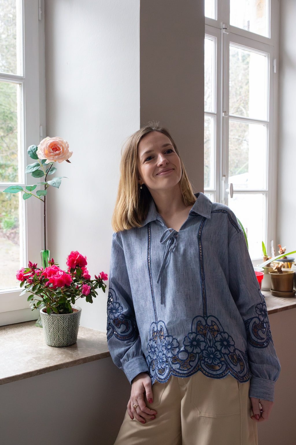 Blouse Bianca _ Bleue
