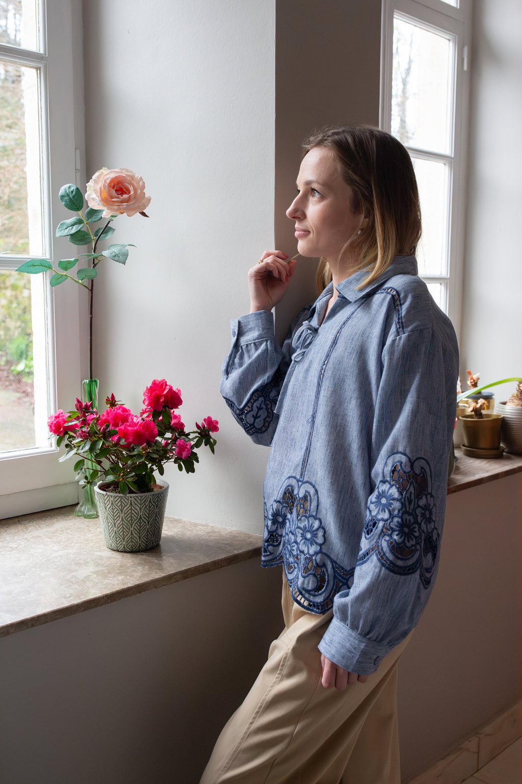Blouse Bianca _ Bleue