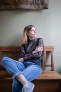 Blouse Flora Dentelle _ Noire