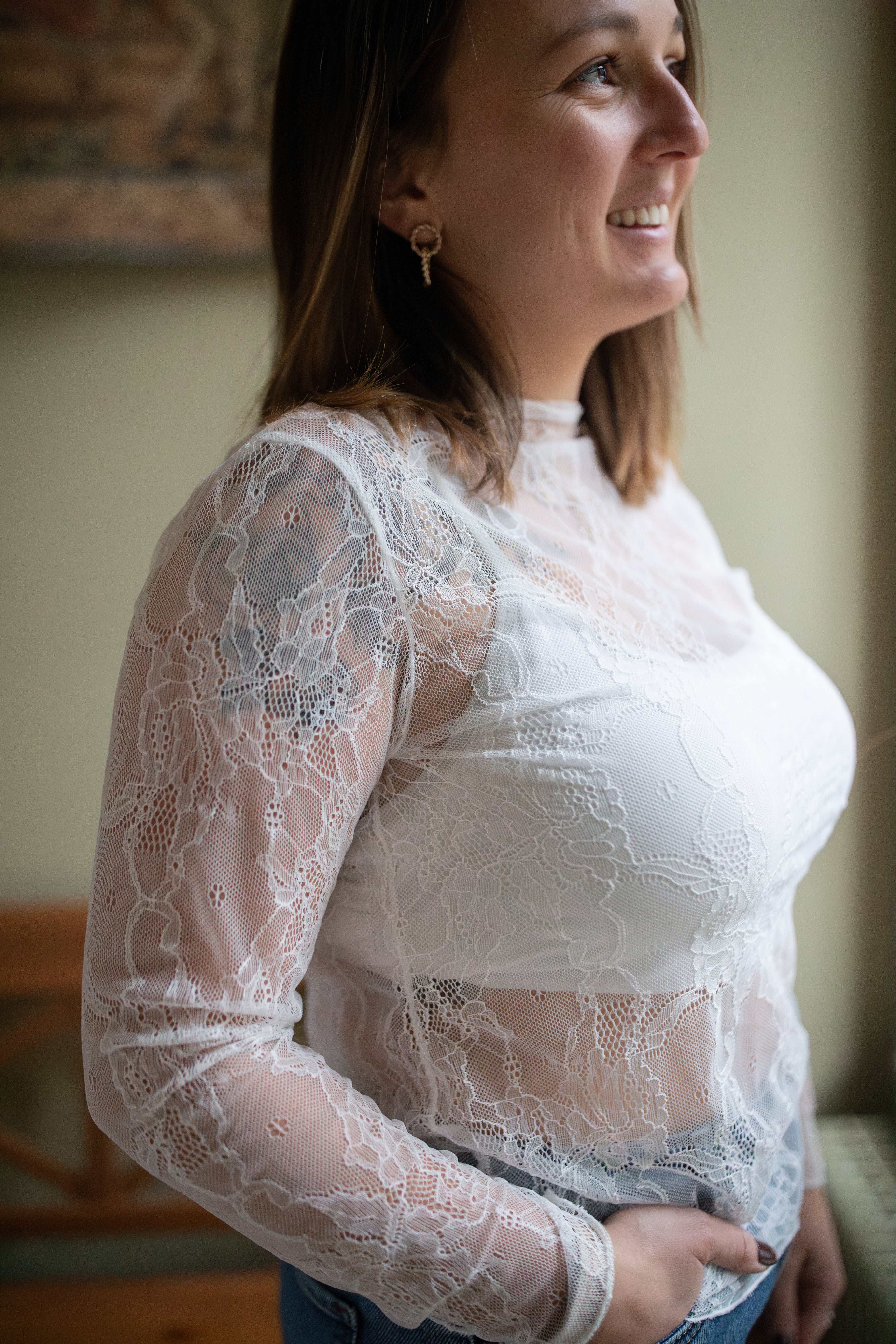 Blouse Flora Dentelle _ Blanche