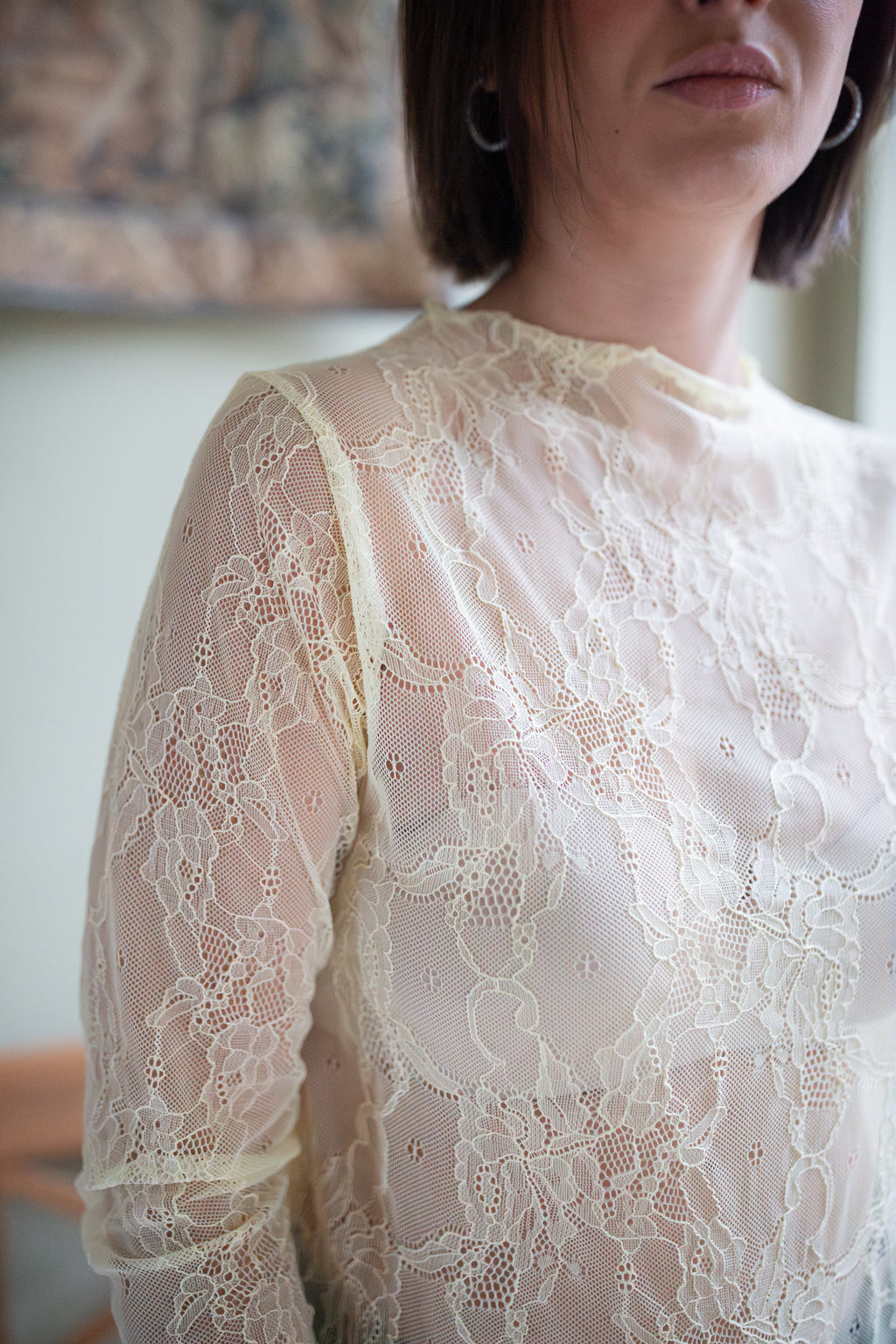 Blouse Flora Dentelle _ Jaune