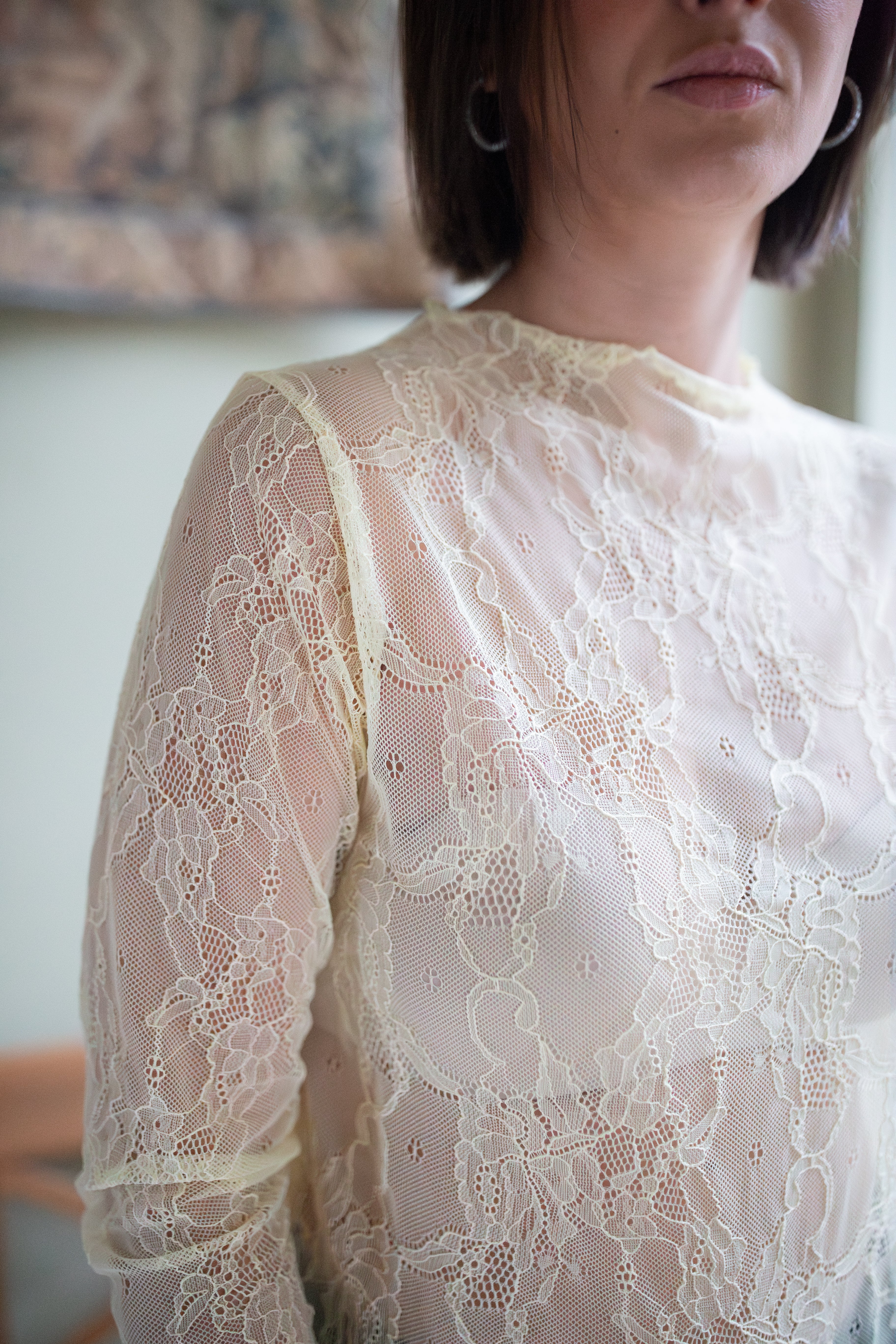 Blouse Flora Dentelle _ Jaune
