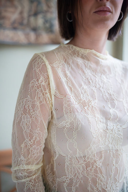 Blouse Flora Dentelle _ Jaune