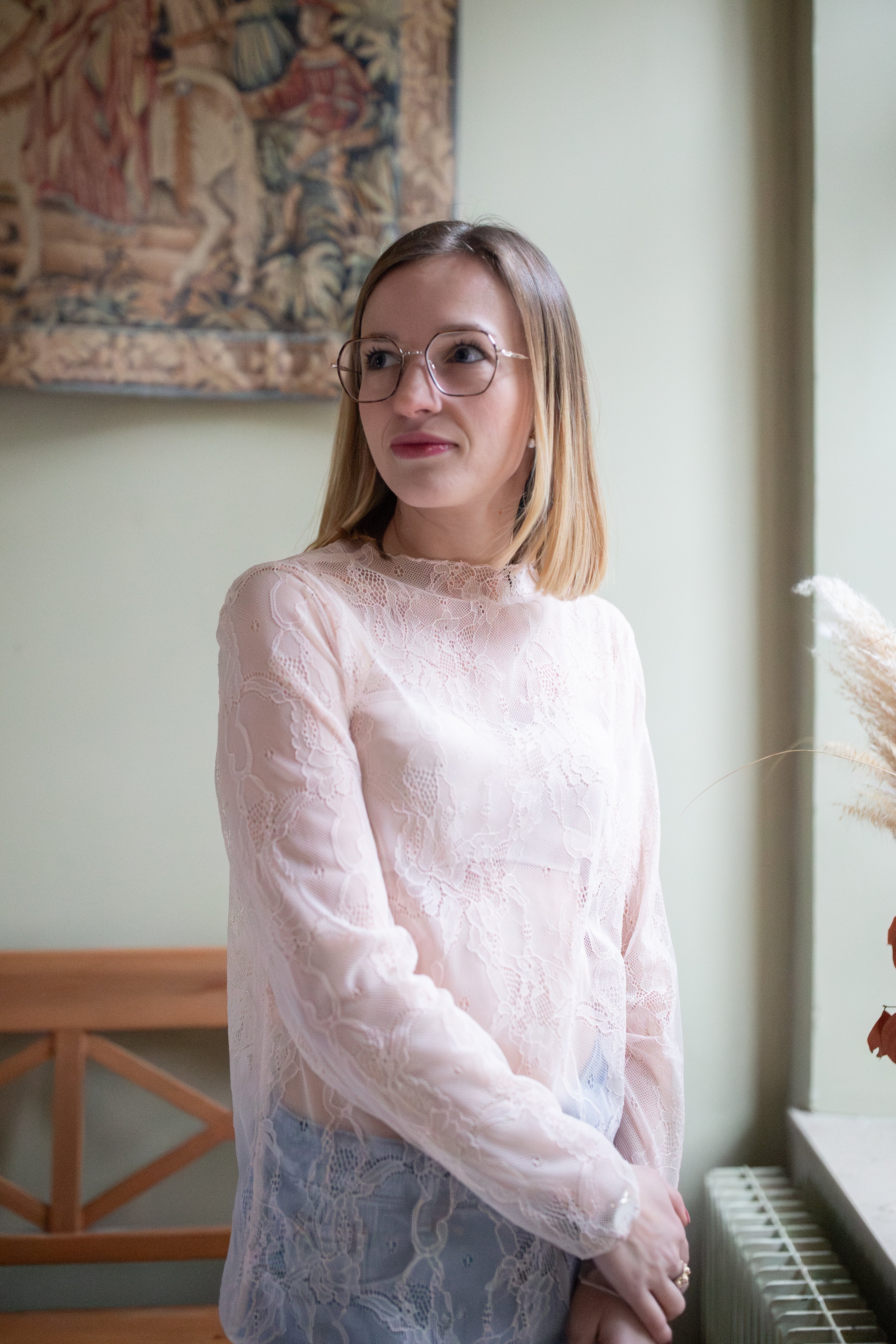 Blouse Flora Dentelle _ Rose