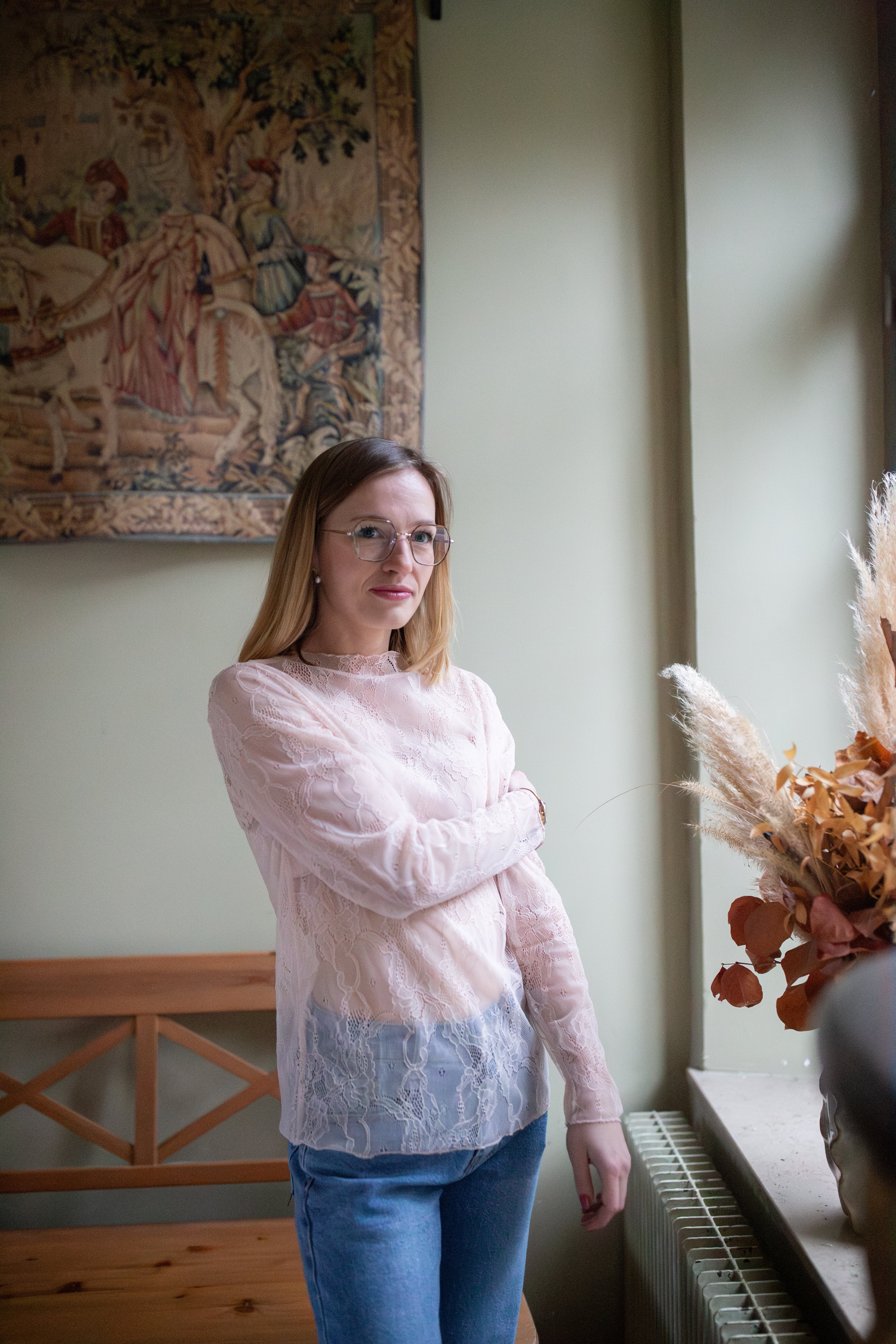 Blouse Flora Dentelle _ Rose