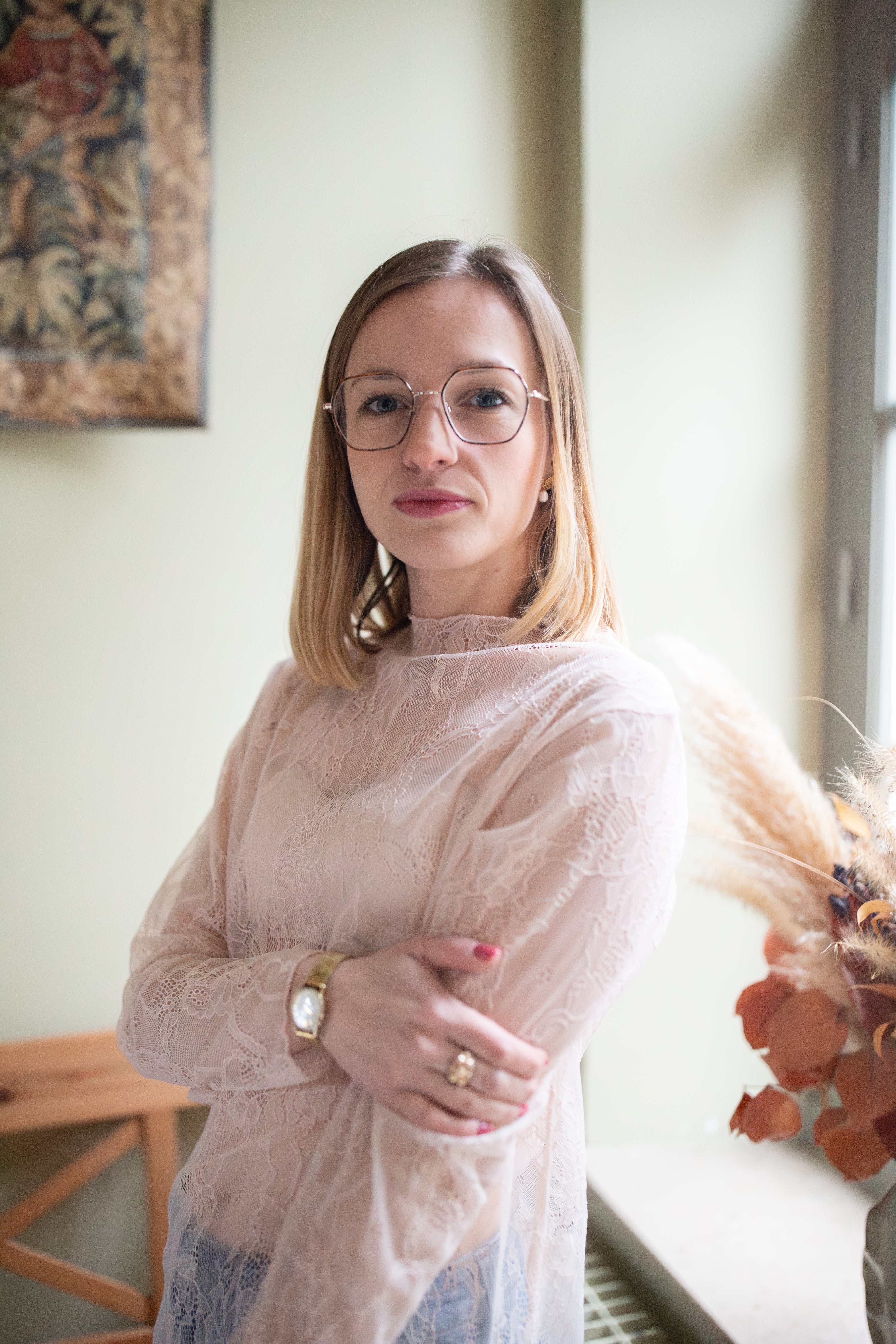 Blouse Flora Dentelle _ Rose